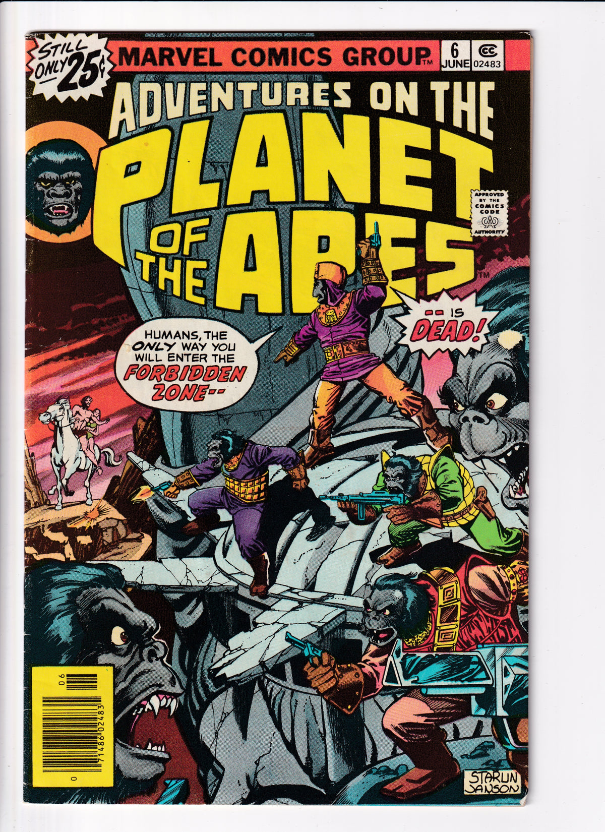 Adv. on The Planet of The Apes #6 FN (6.5) (1976)