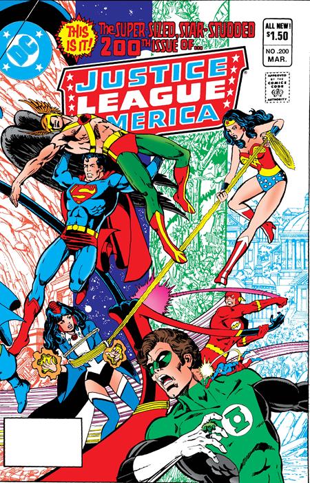 JUSTICE LEAGUE OF AMERICA #200 FACSIMILE EDITION CVR C GEORGE PEREZ FOIL VAR