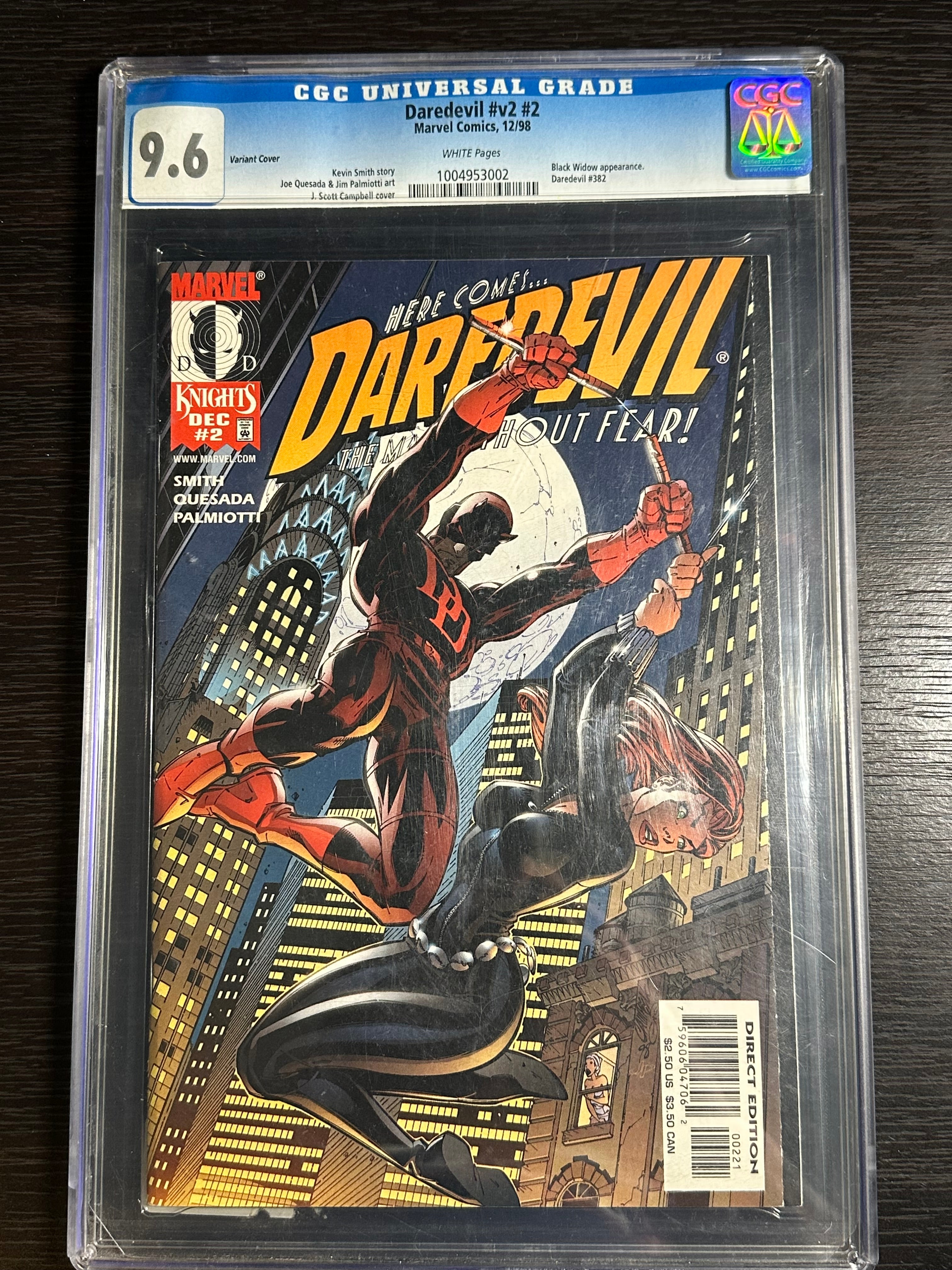 Daredevil #2 JSC Var. CGC 9.6 (1998) Damaged Case