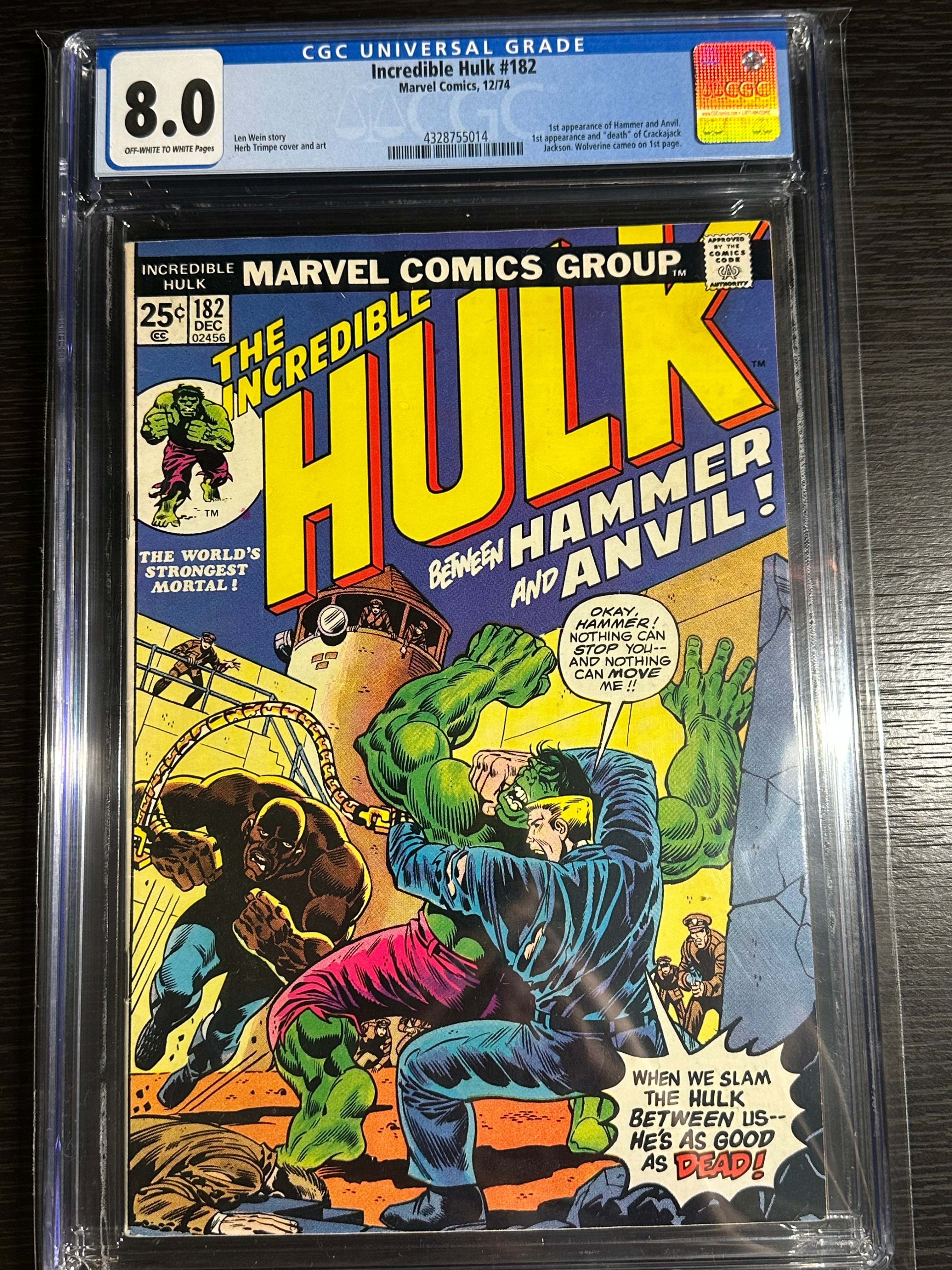 Incredible Hulk #182 CGC 8.0 (1974)