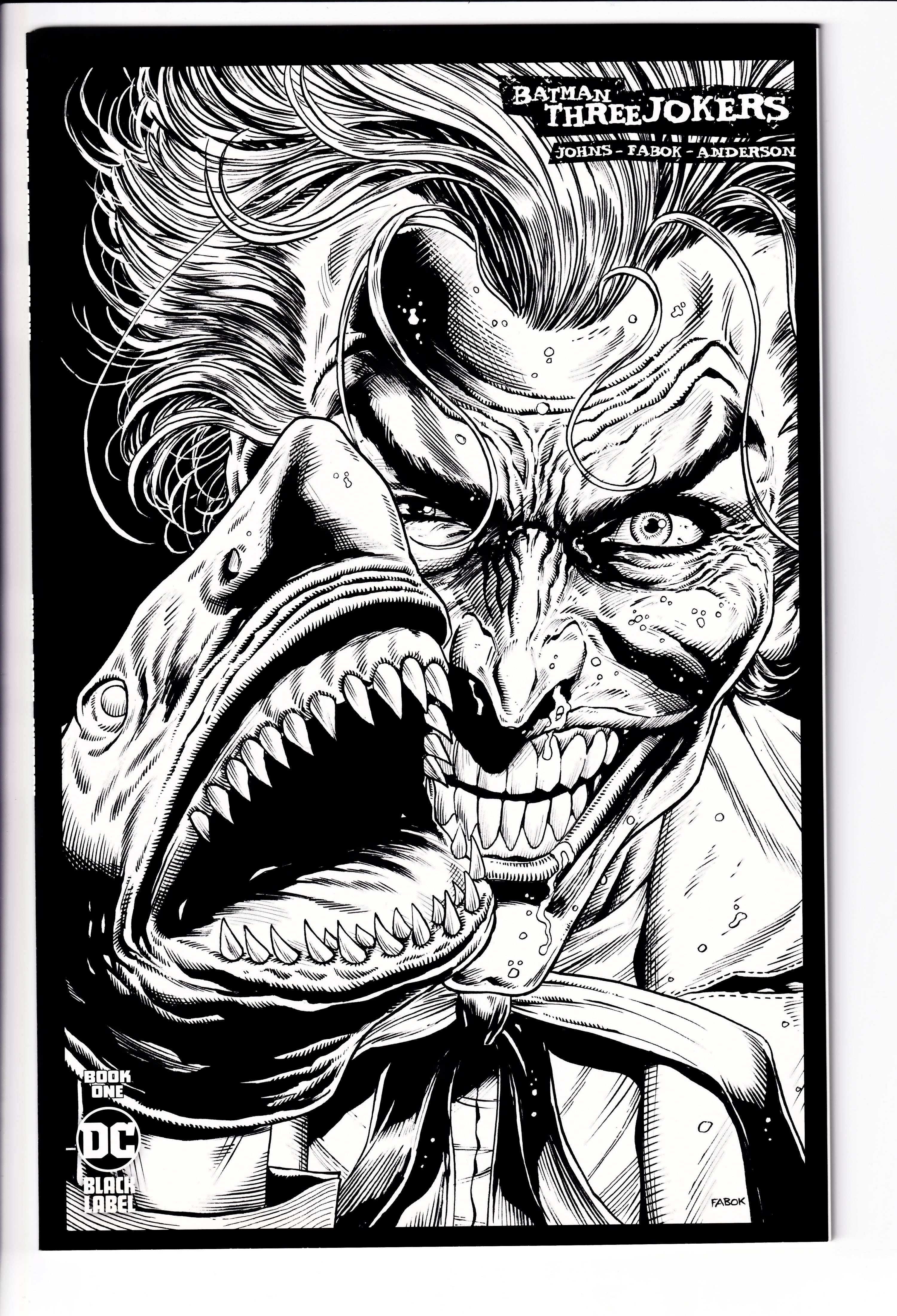 Batman: Three Jokers #1 2nd Print B&W Sketch NM (9.8) (2020)
