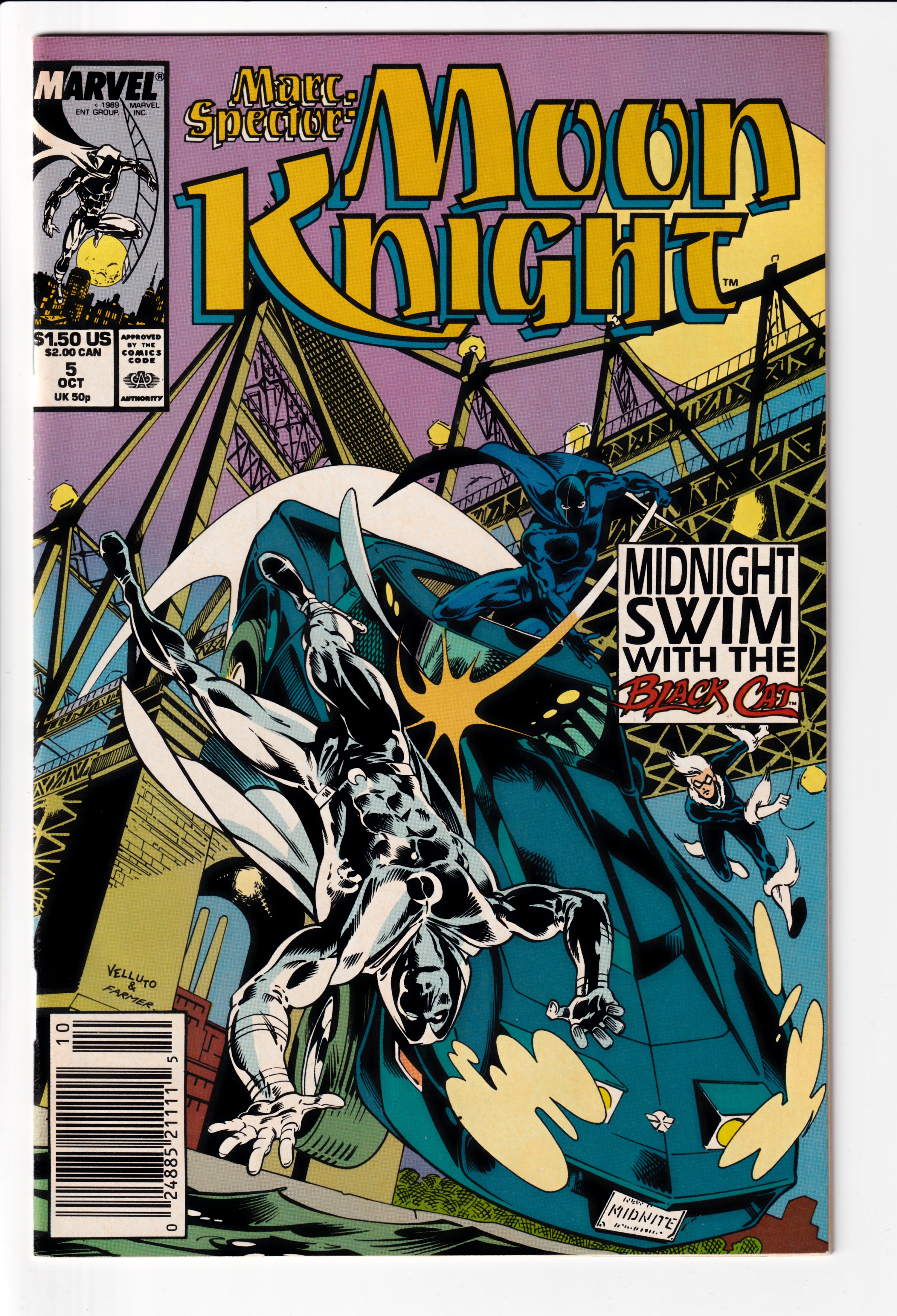 Marc Spector: Moon Knight #5 NM (9.4) (1989)