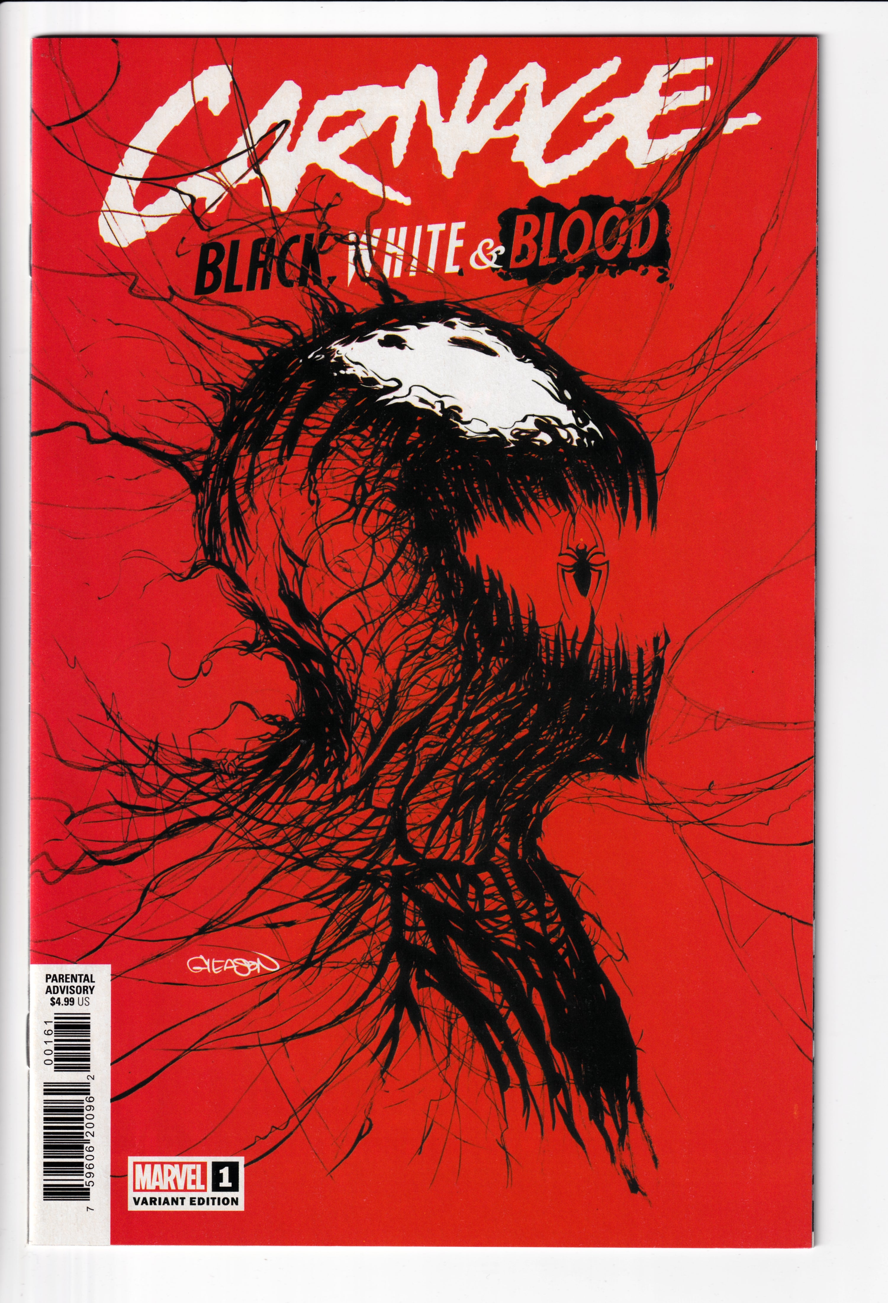 Carnage: Black, White and Blood Gleason Var NM (9.8) (2021)