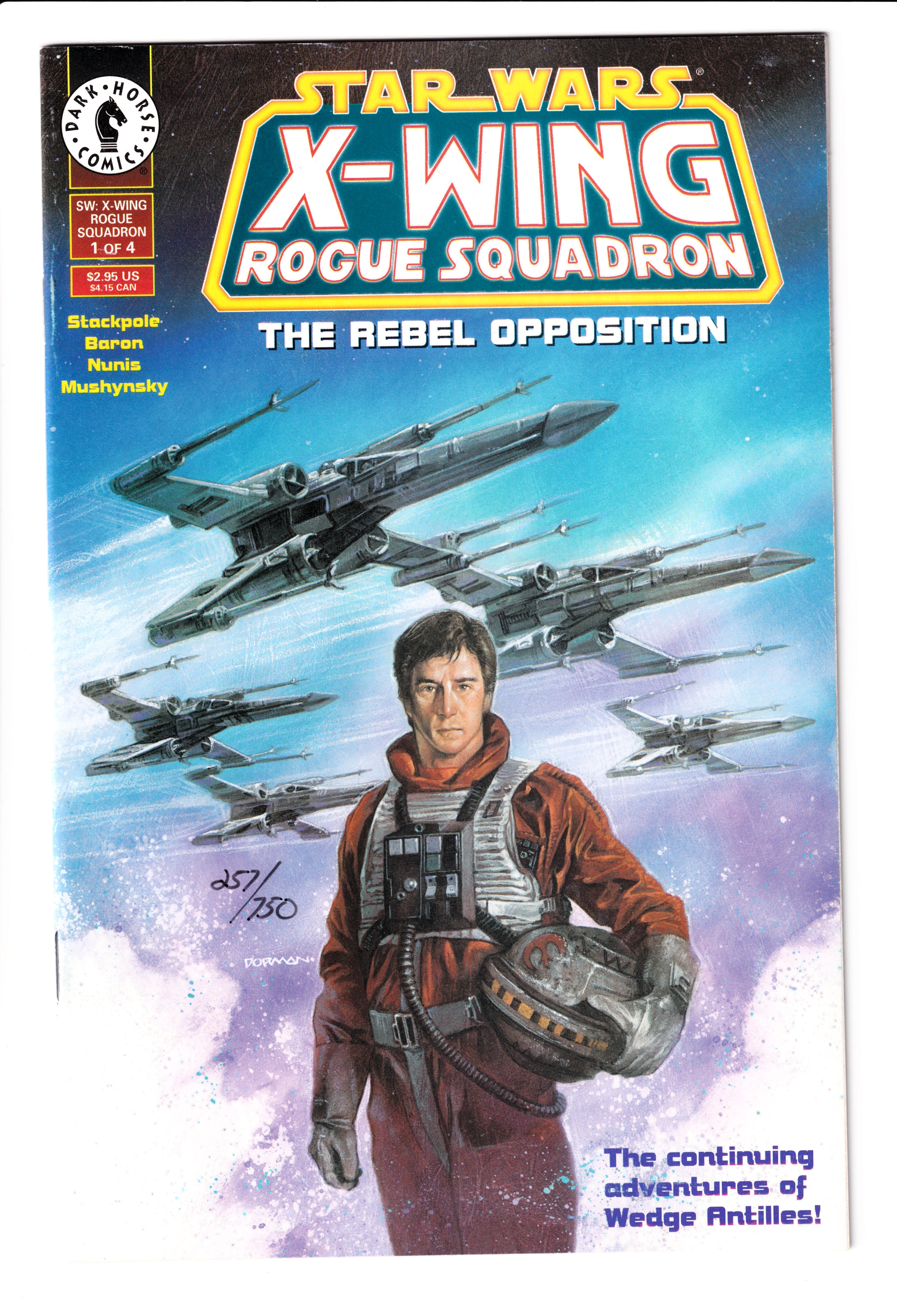 Star Wars: X-Wing Rogue Squadron #1 2x Signed NM (9.4) (1995)