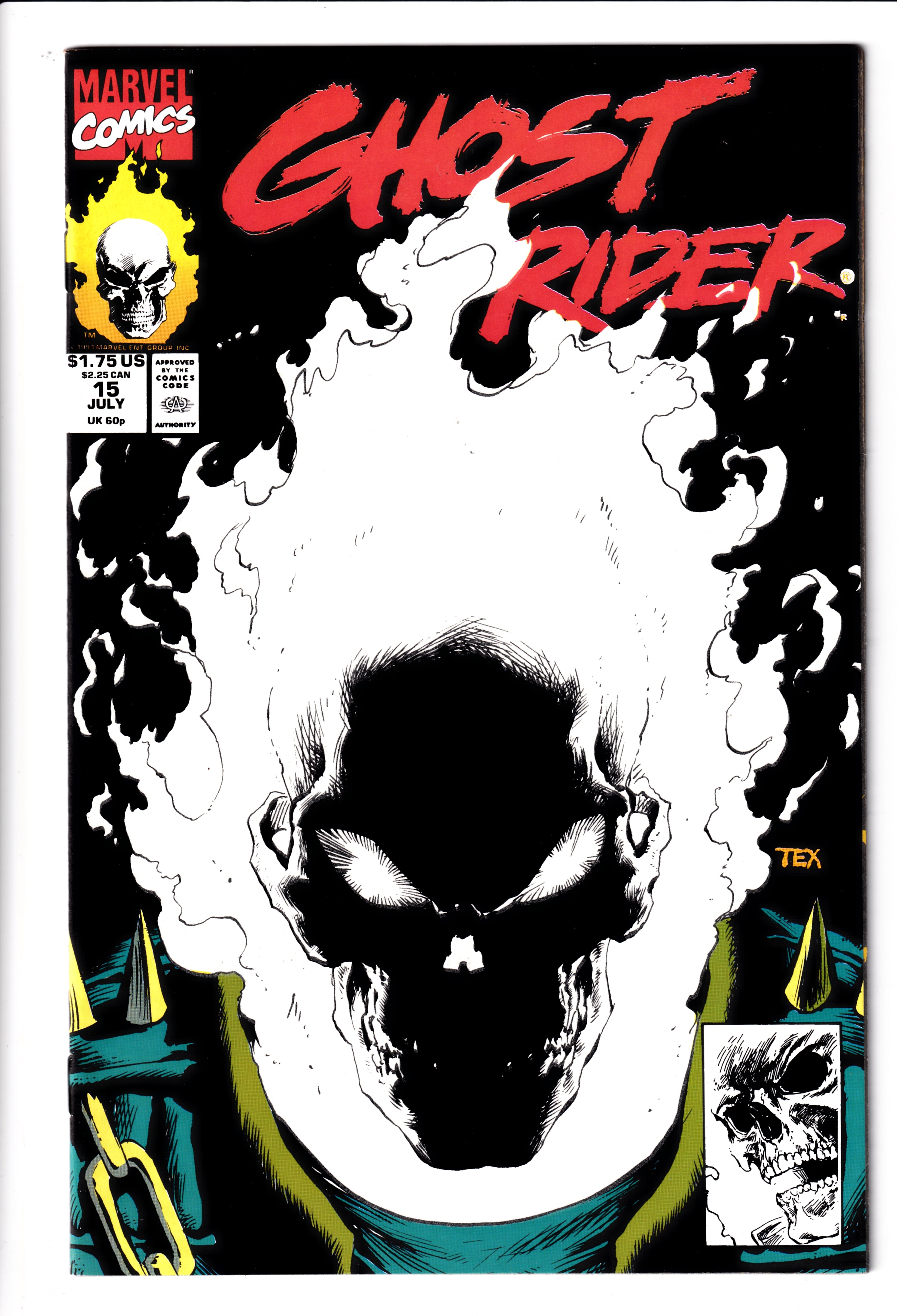 Ghost Rider #15 Glow in the Dark NM (9.6) (1991)
