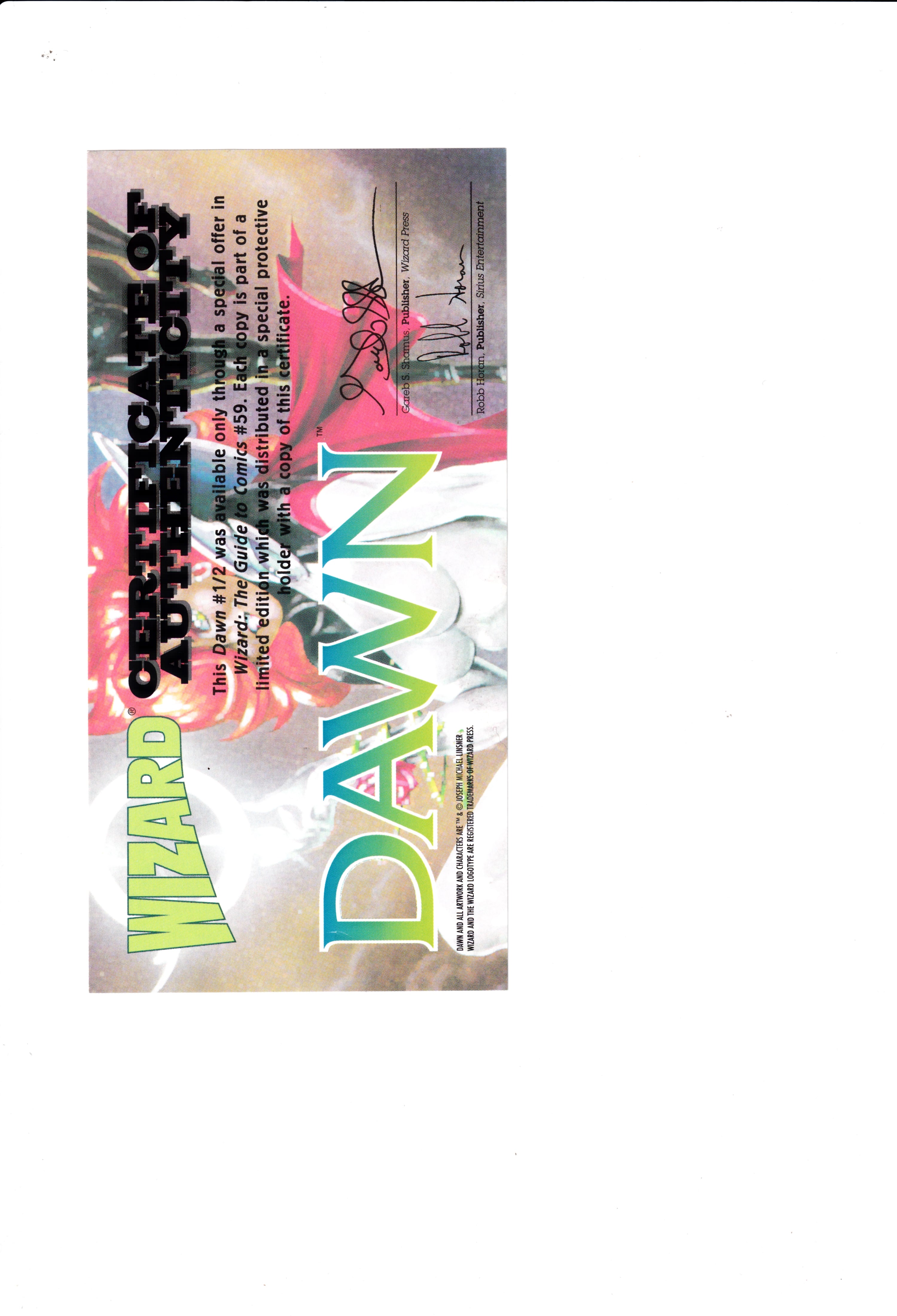 Wizard Presents: Dawn #1/2 Hey Kids Comics Var. NM (9.4) (1999)