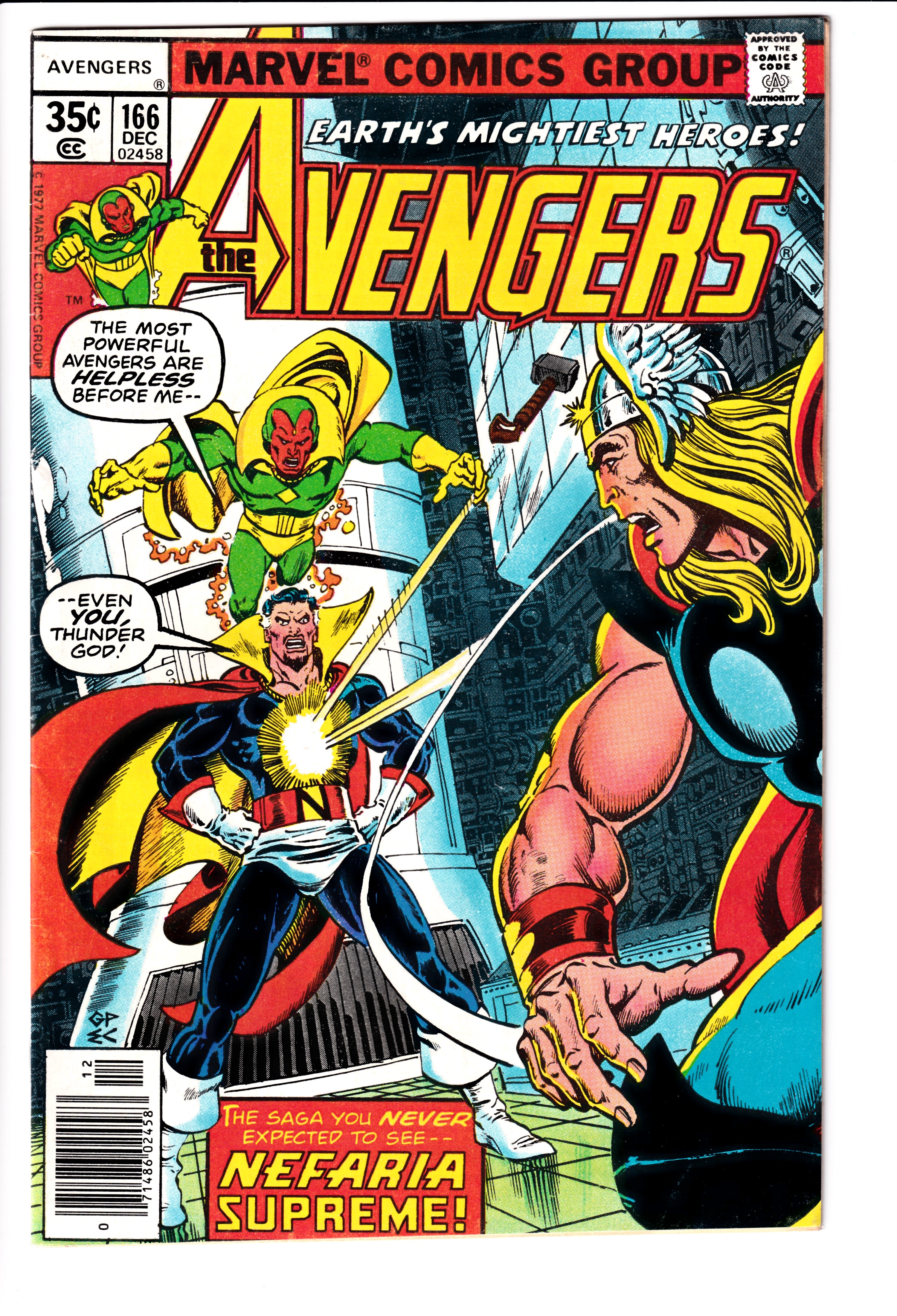 Avengers #166 VF (7.5) (1977)