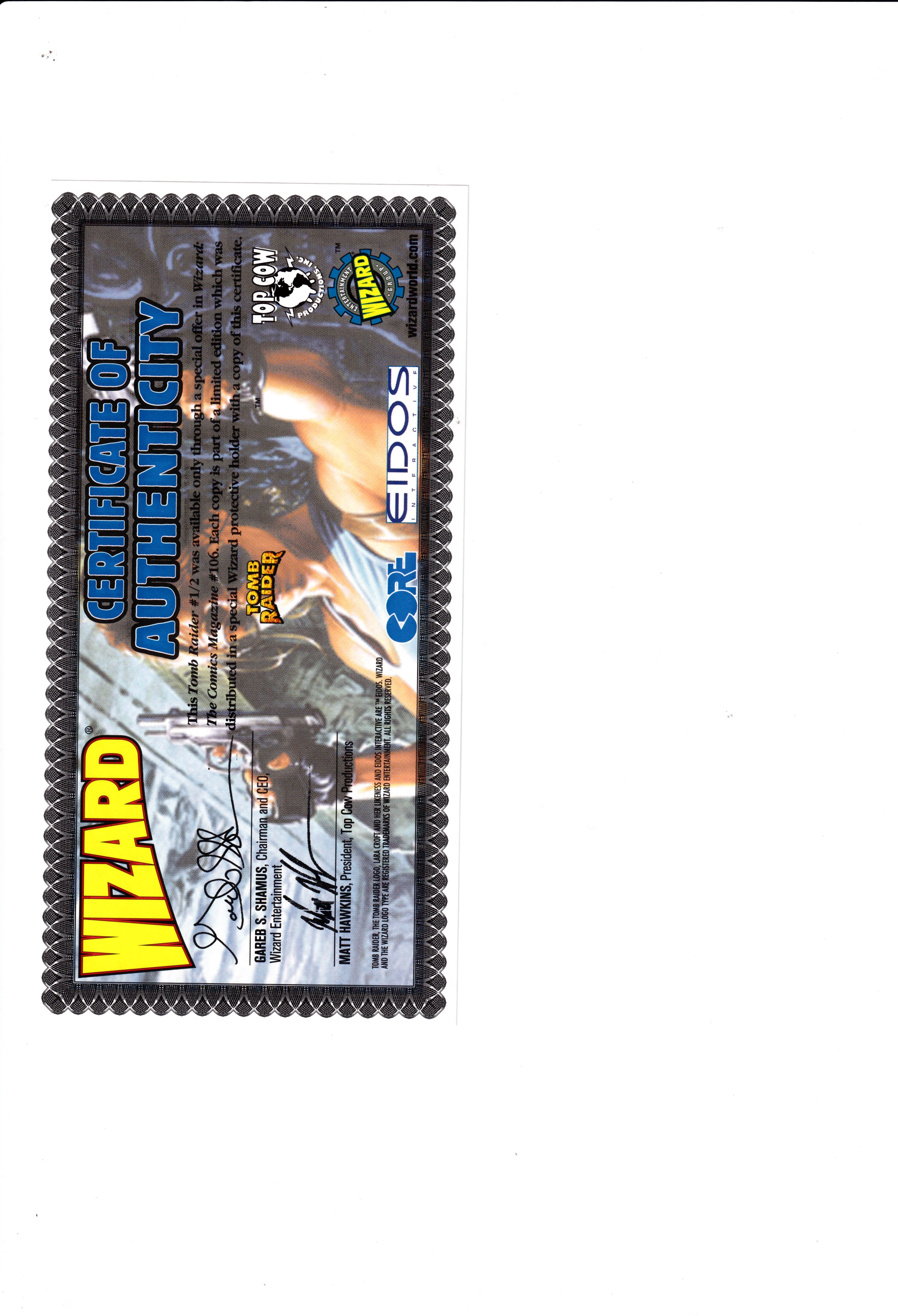Tomb Raider #1/2 Wizard NM (9.2) (2000)