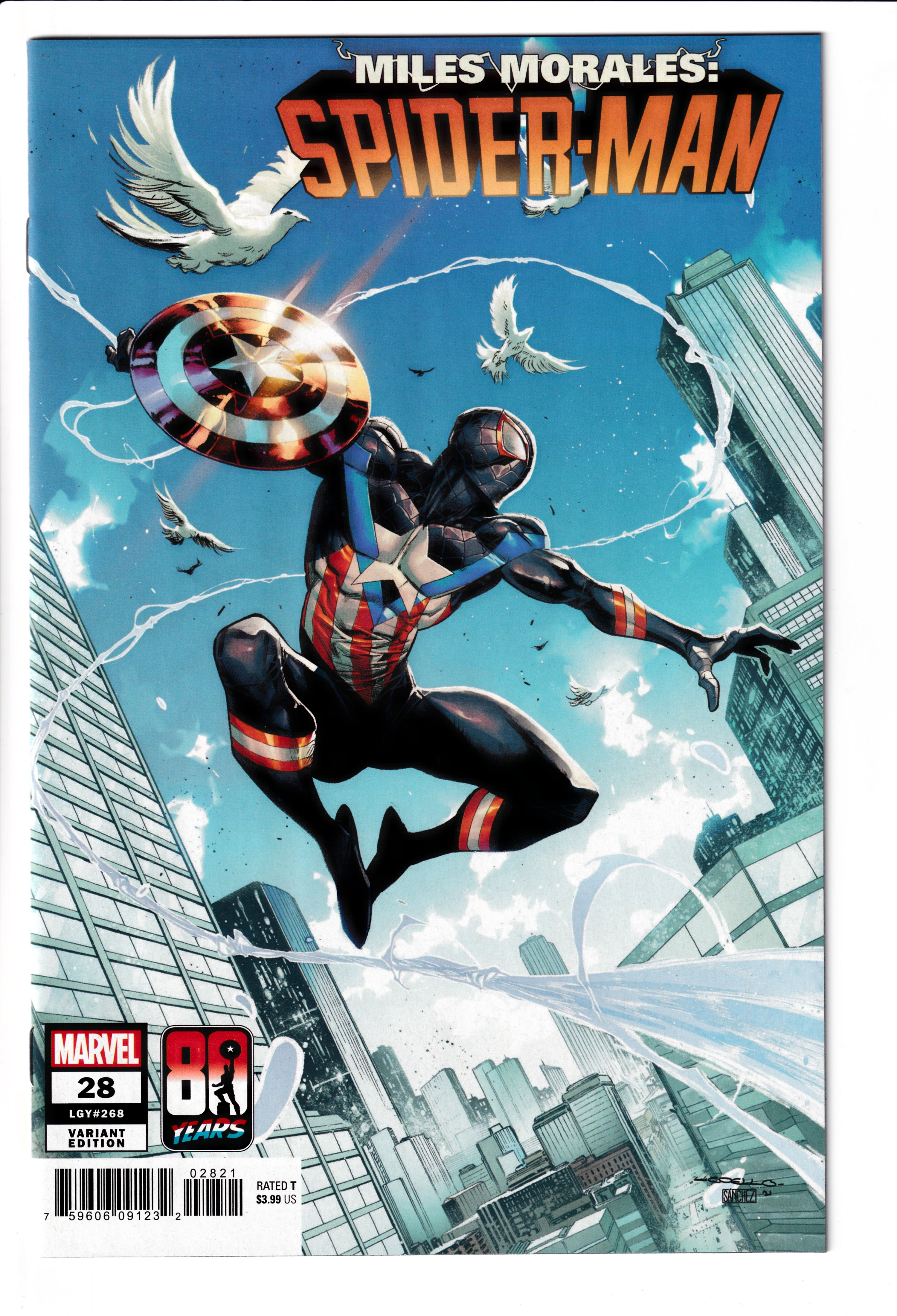 Miles Morales: Spider-Man #28 Captain America Var NM (9.6) (2021)