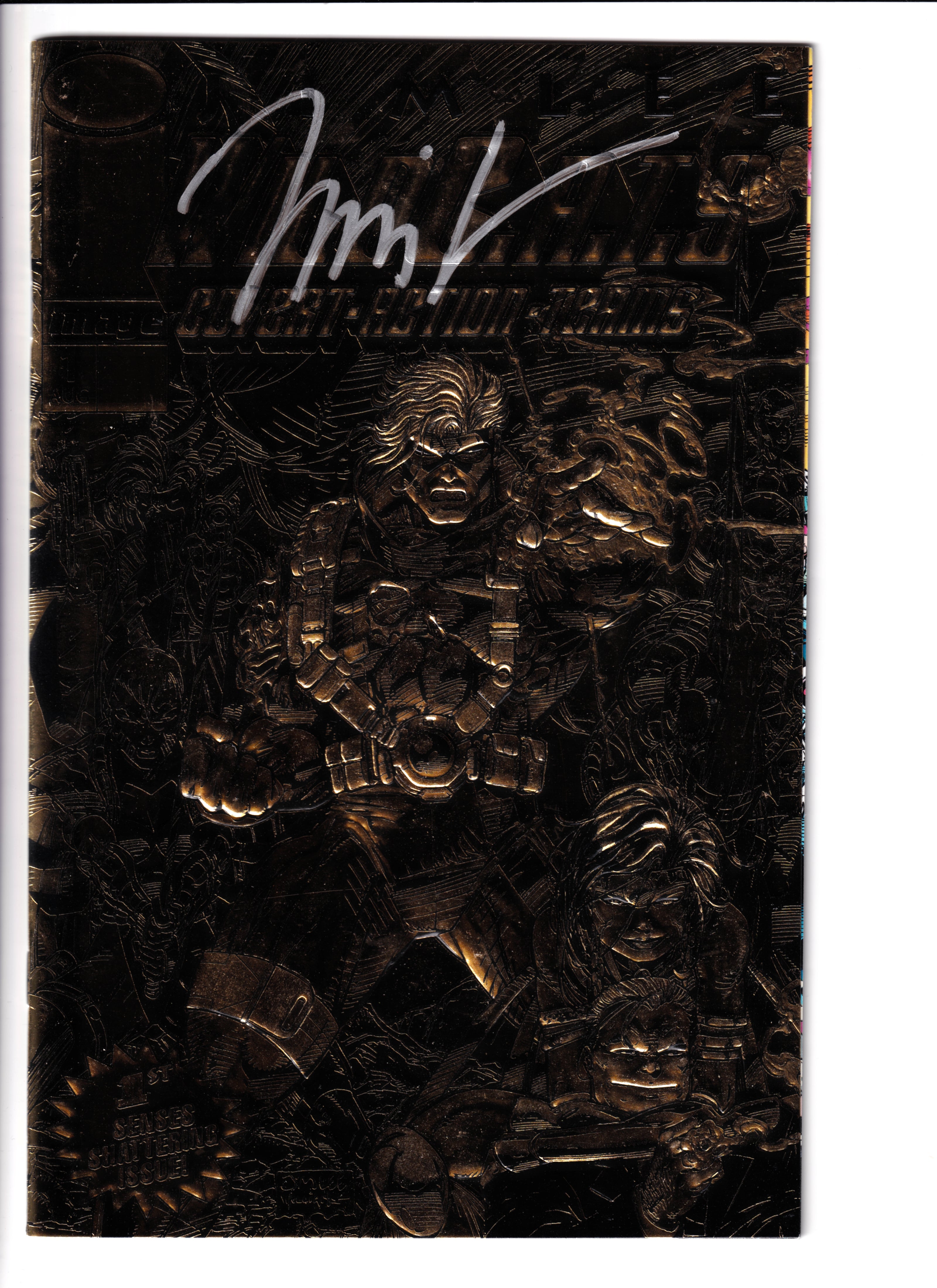 WildC.A.T.S. #1 Gold Foil Signed Jim Lee NM (9.8) (1992)