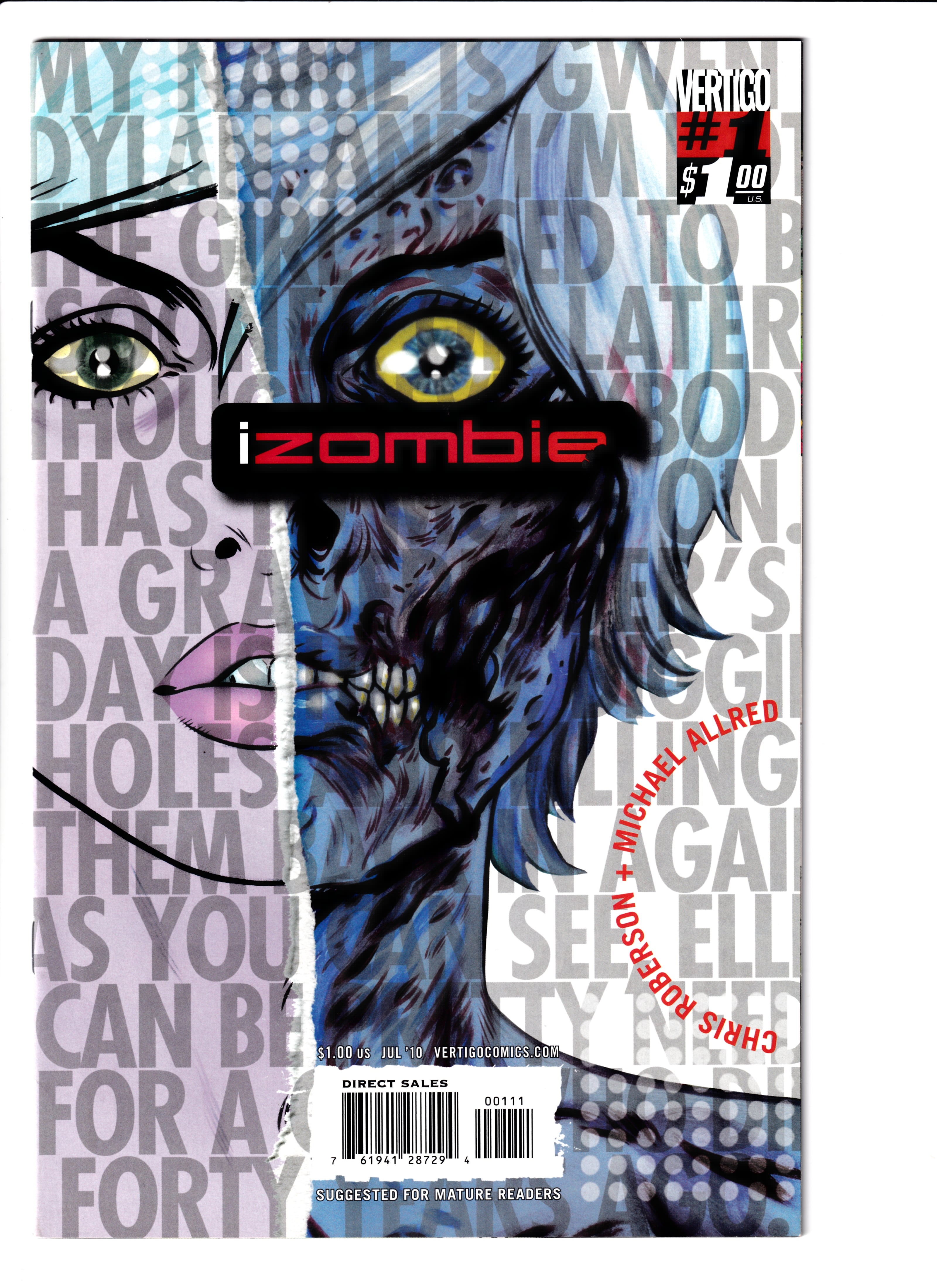 I, Zombie #1 NM (9.6) (2010)