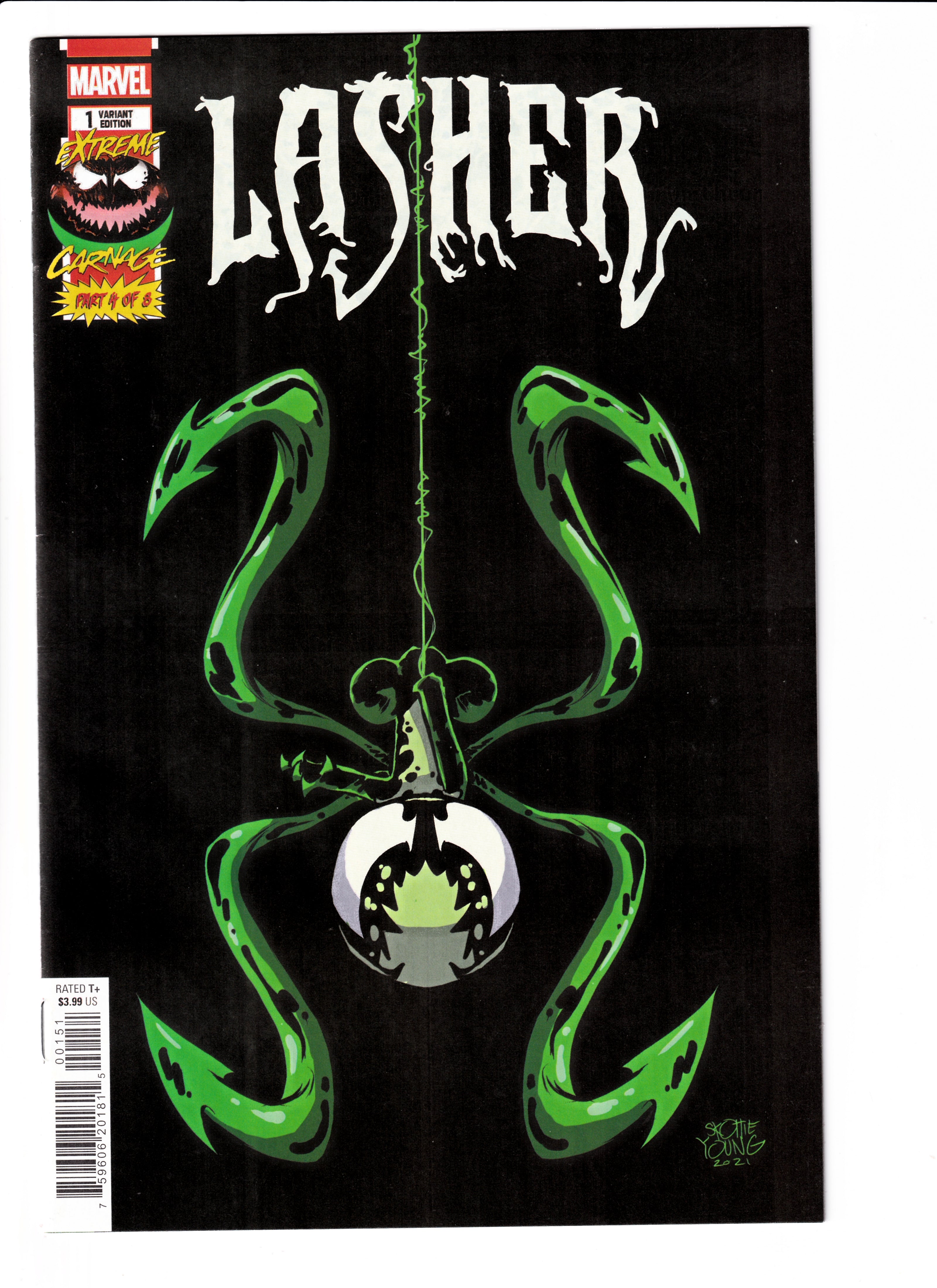 Extreme Carnage: Lasher #1 Young Var NM (9.6) (2021)