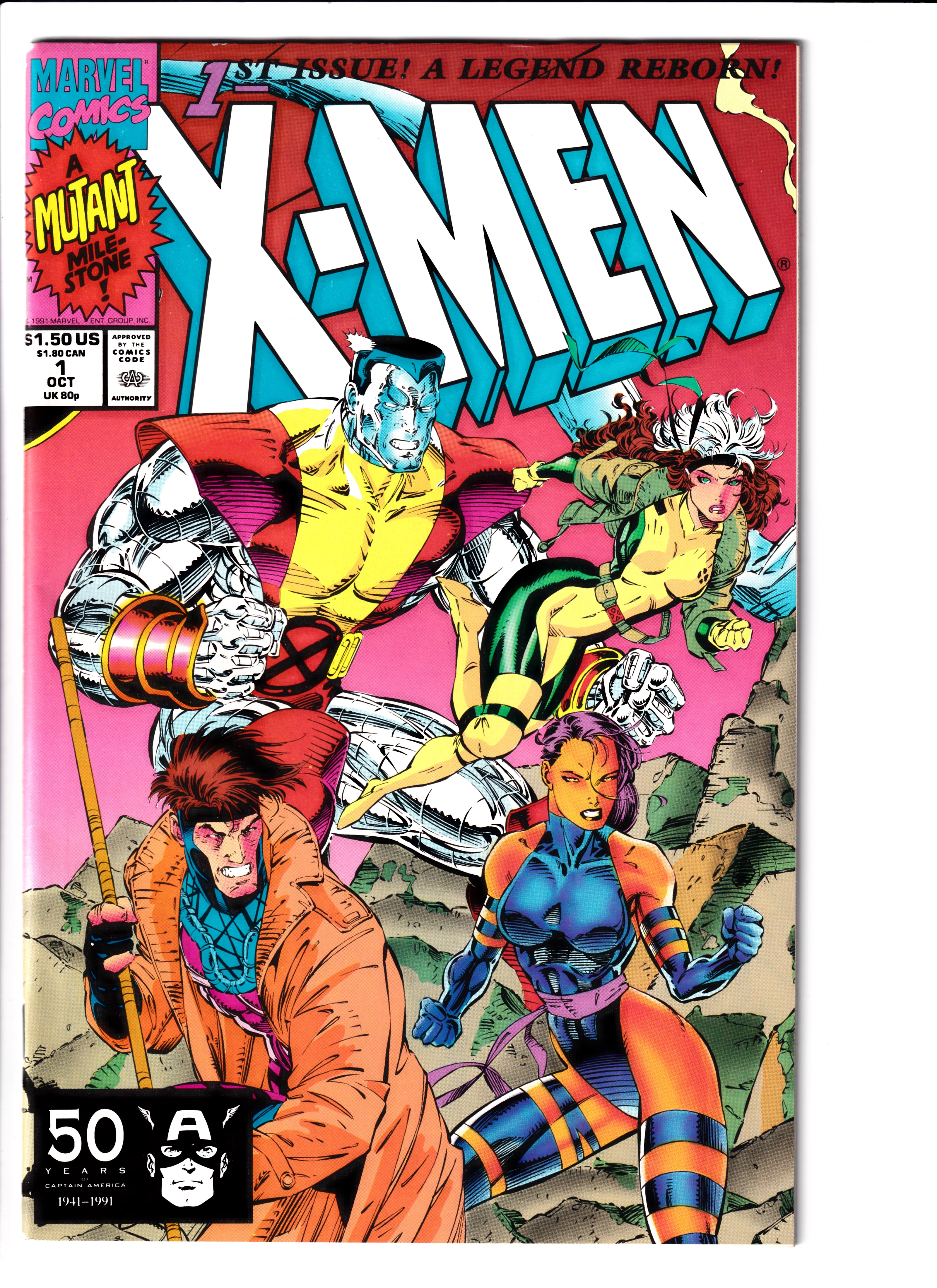 X-Men #1 Colossus, Gambit Rogue Psylocke VF (8.5) (1991)