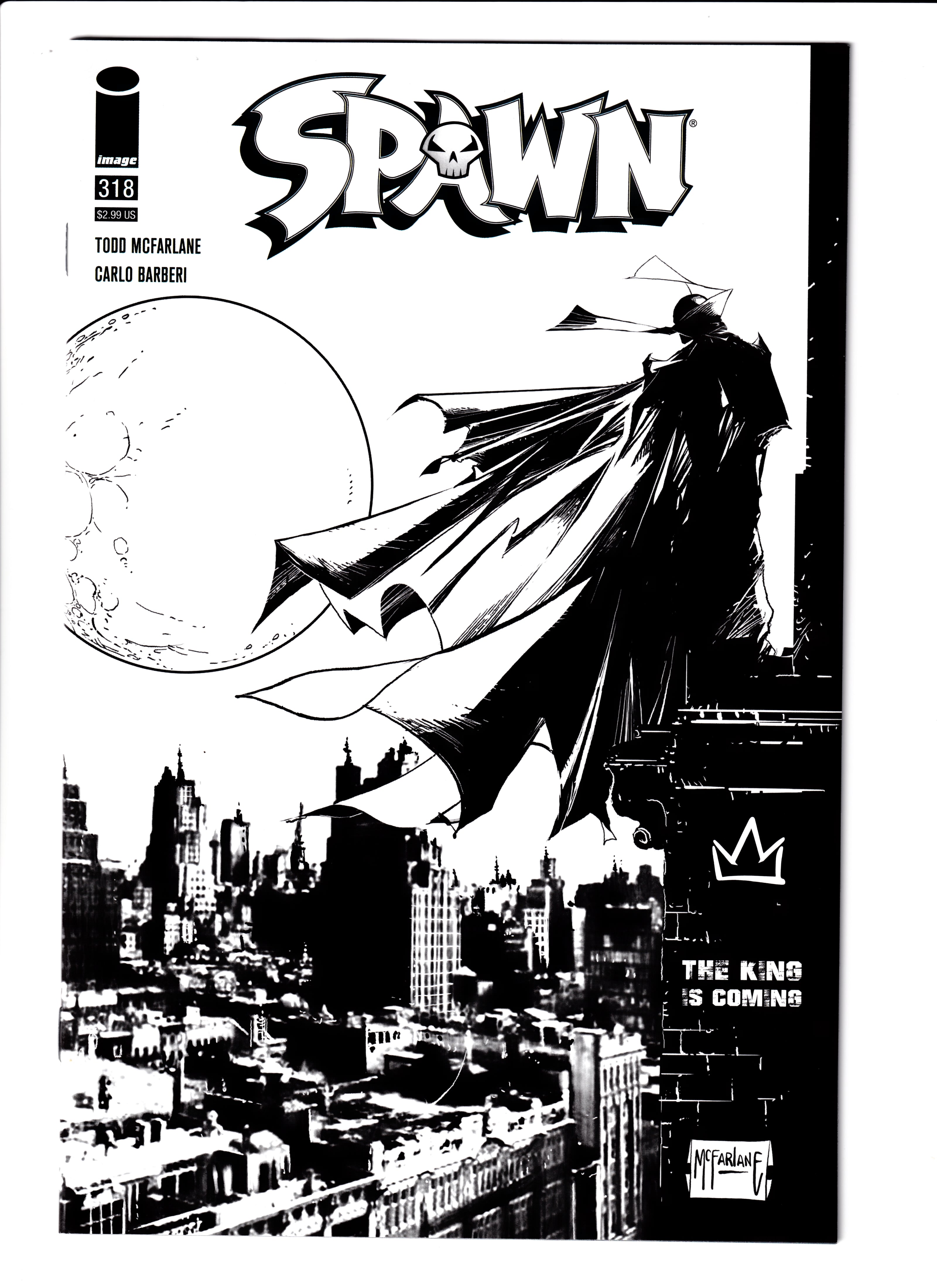 Spawn #318 McFarlane B&W Var NM (9.6) (2021)