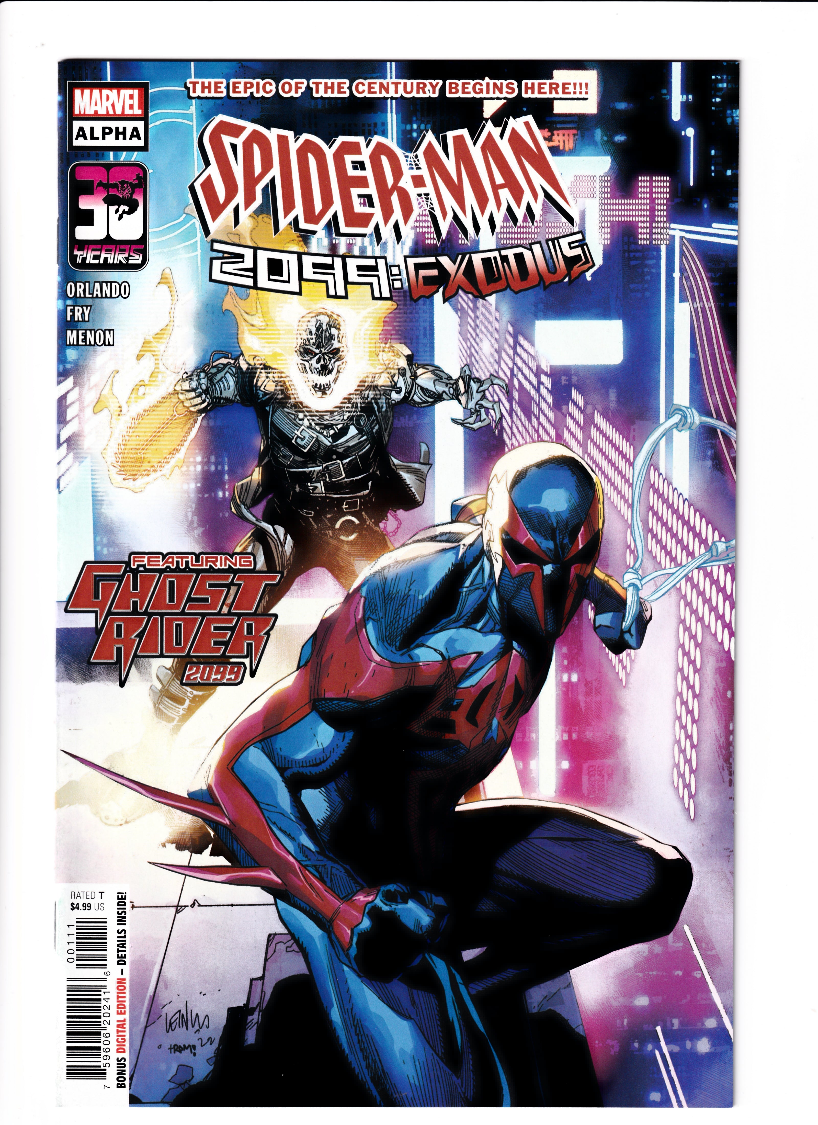 Spider-Man 2099: Exodus Alpha #1 Nm (9.8) (2022)