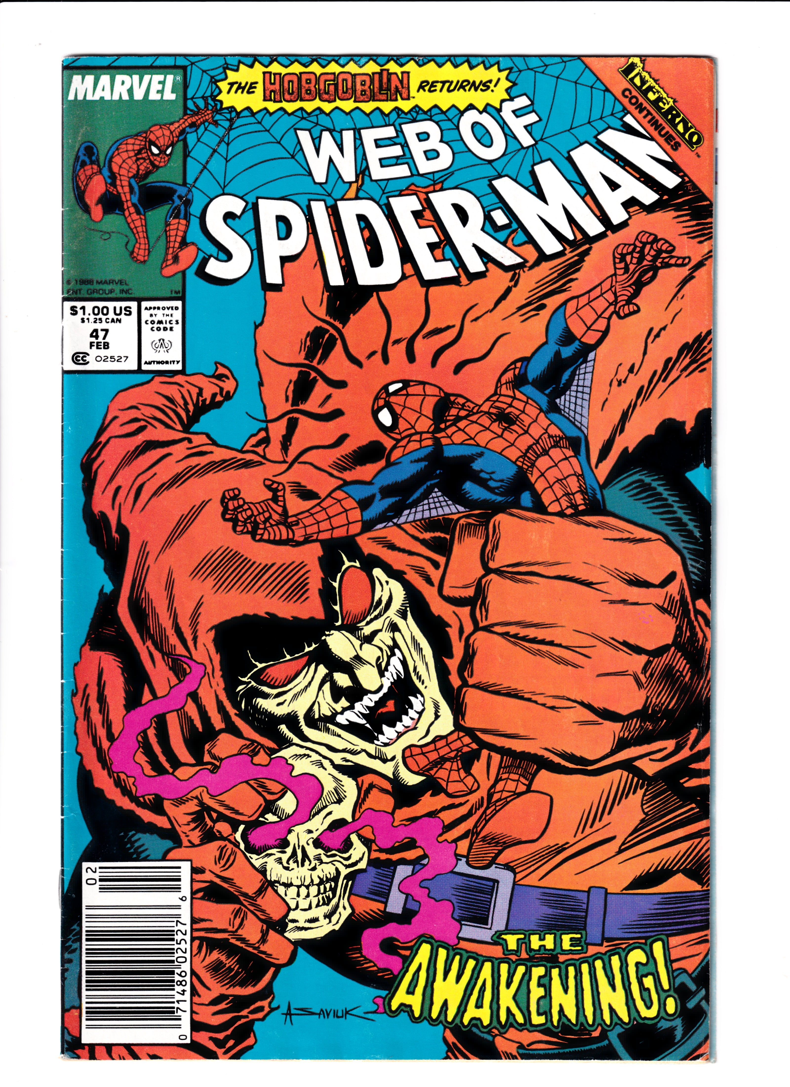 Web of Spider-Man #47 Newsstand Mid Grade (1989)