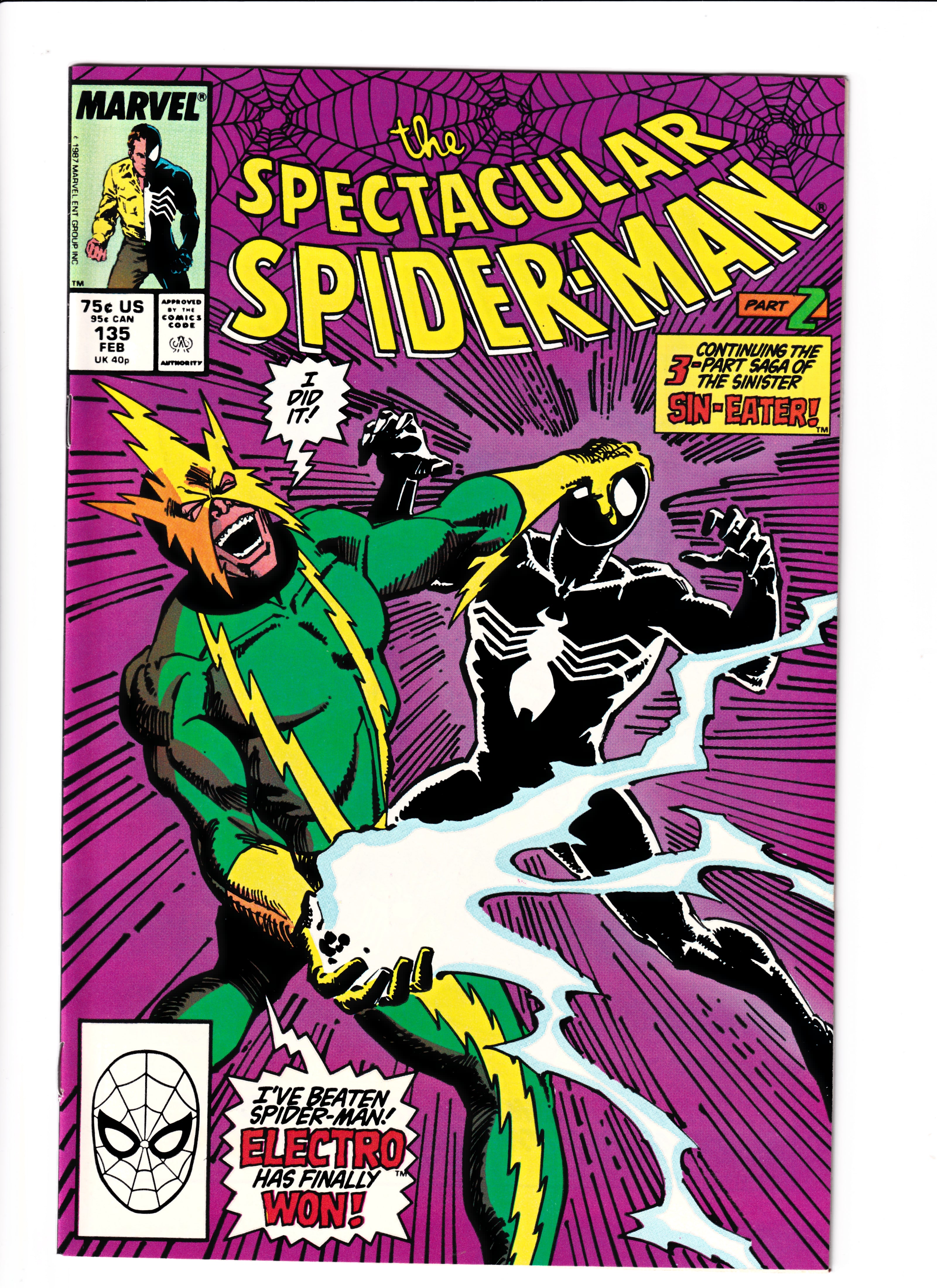 Spectacular Spider-Man #135 NM (9.2) (1988)