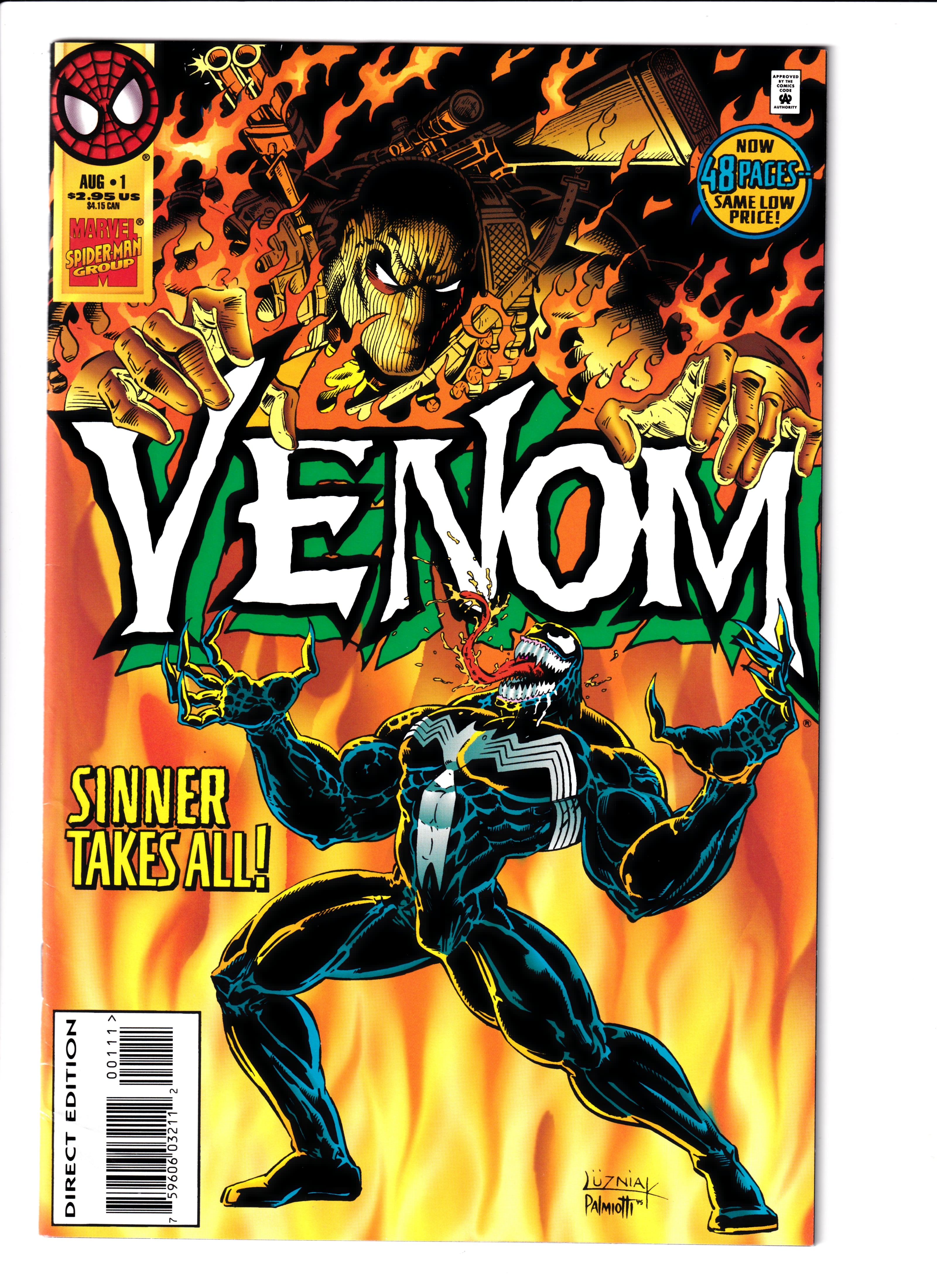 Venom: Sinner Takes All #1 Mid Grade (1995)