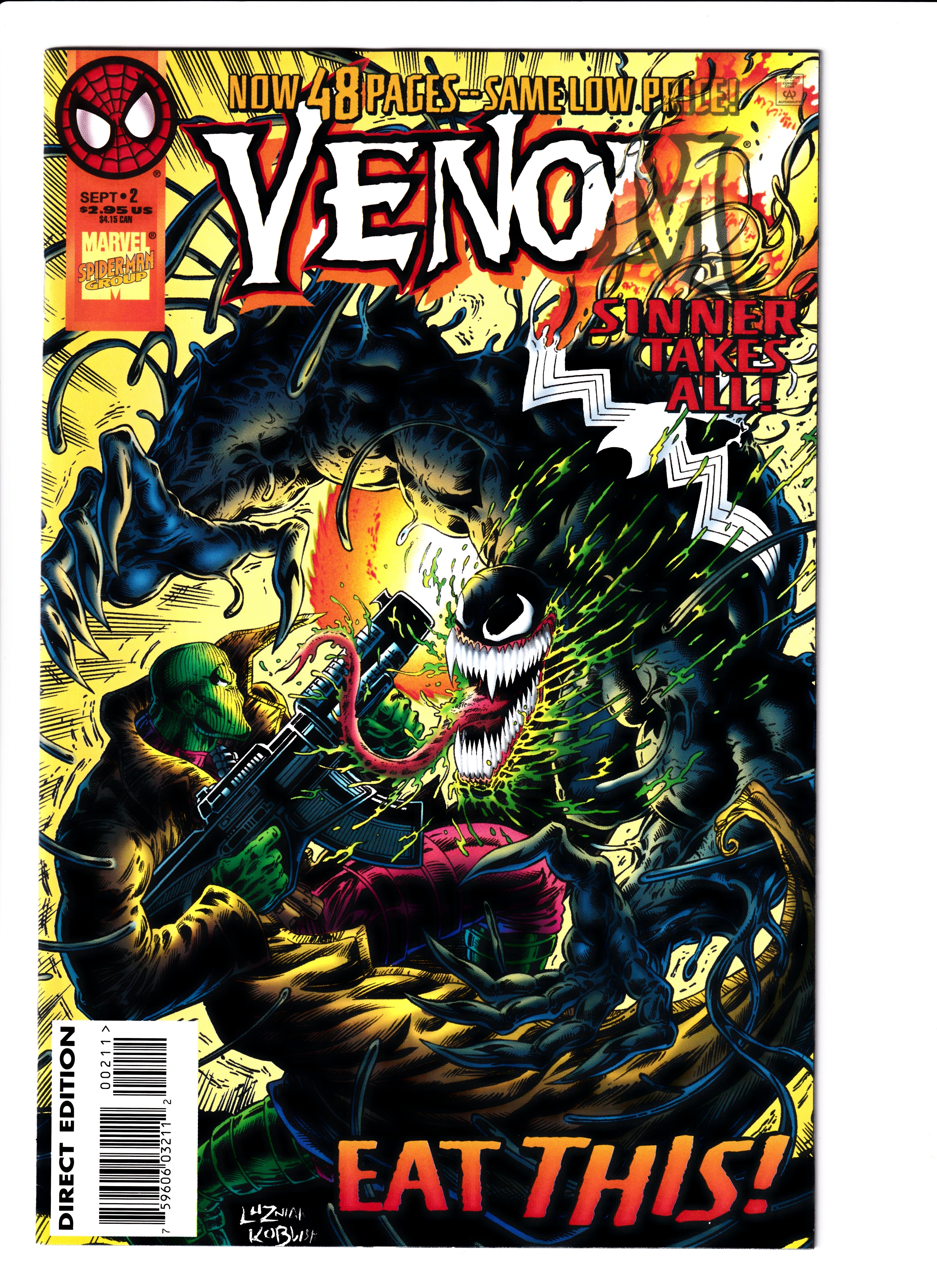 Venom: Sinner Takes All #2 VF (8.5) (1995)
