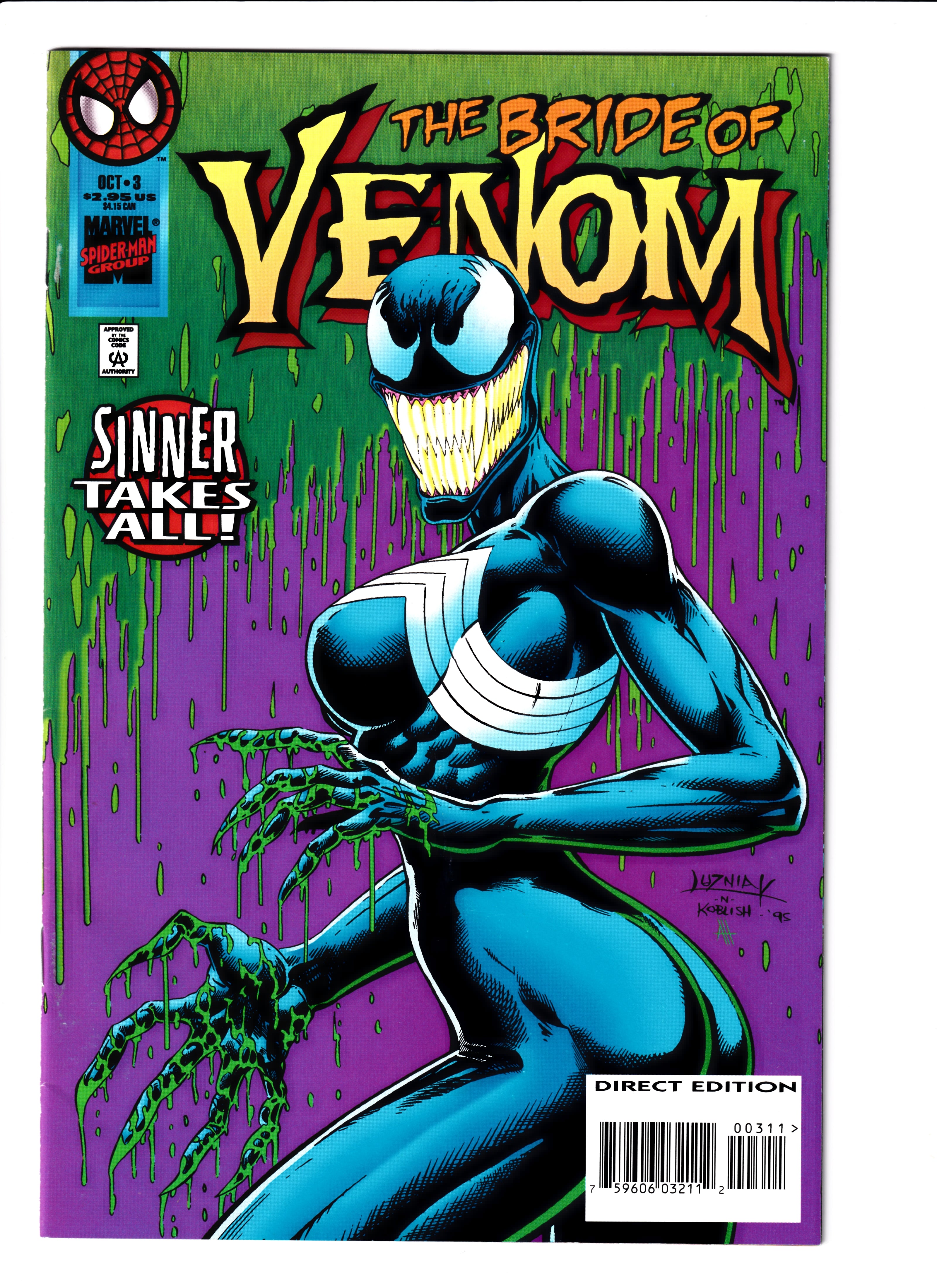 Venom: Sinner Takes All #3 NM (9.2) (1995)