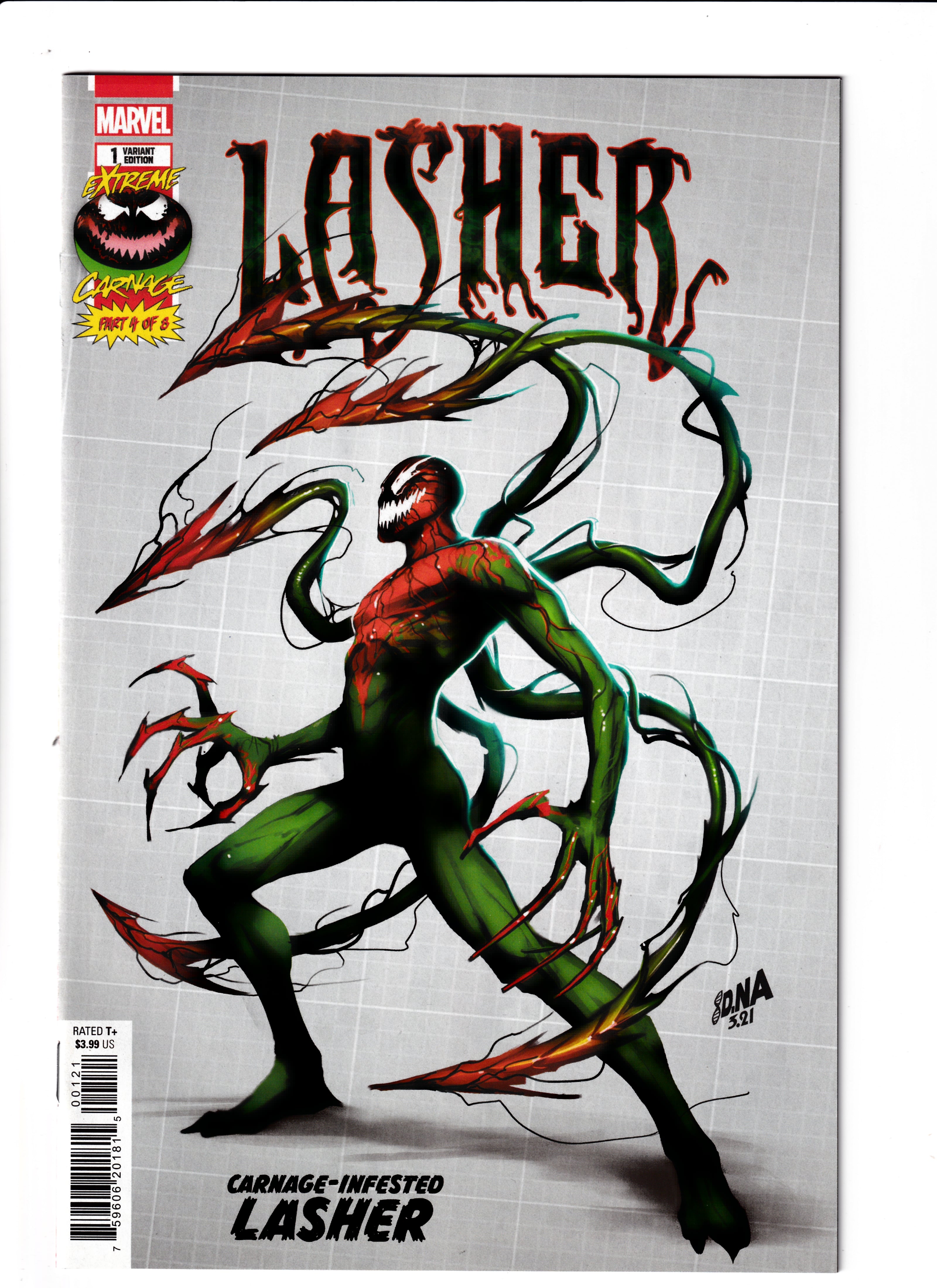 Extreme Carnage: Lasher #1 1:10 Var NM (9.8) (2021)
