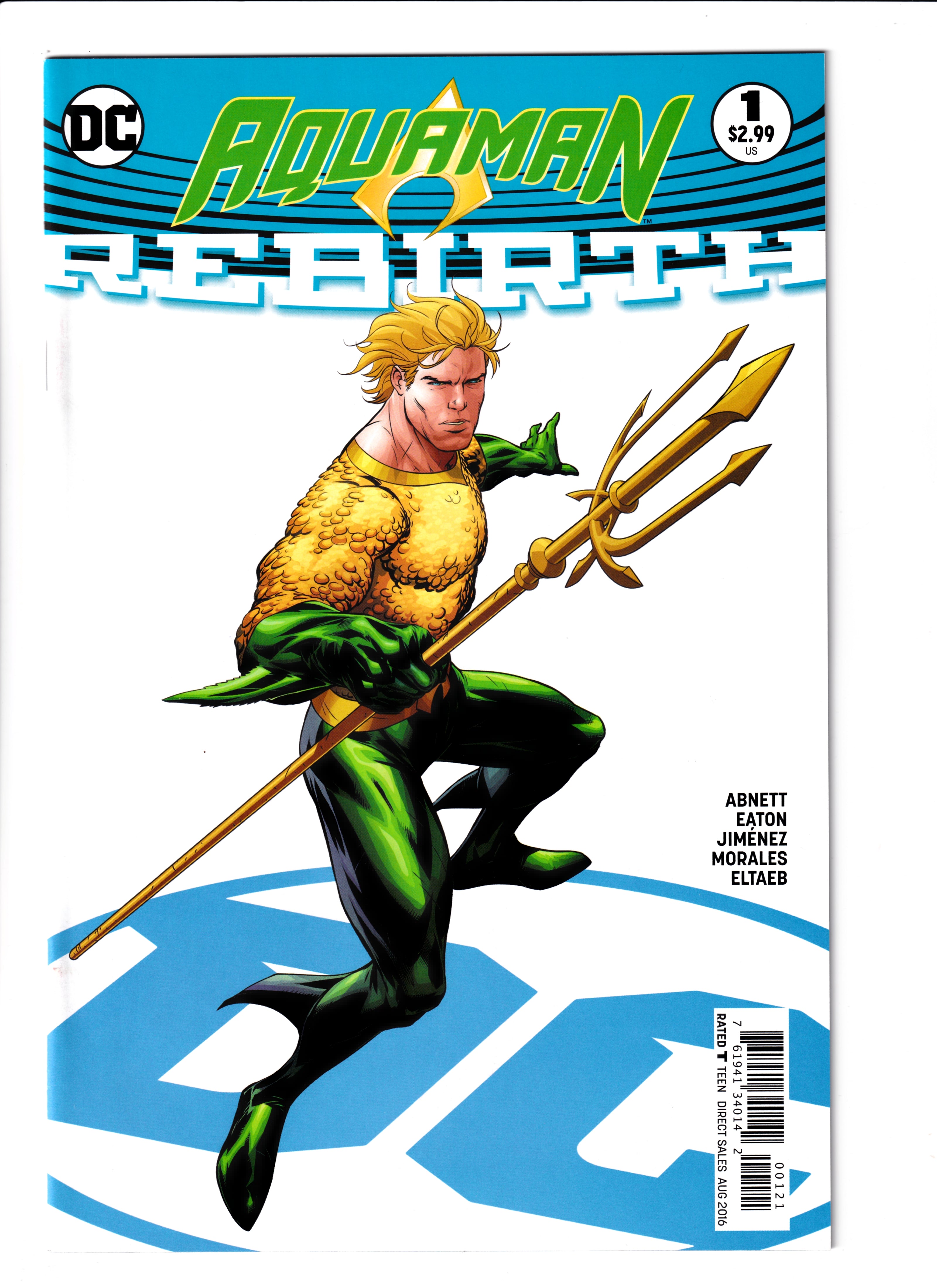 Aquaman: Rebirth #1 Var. NM (9.6) (2016)