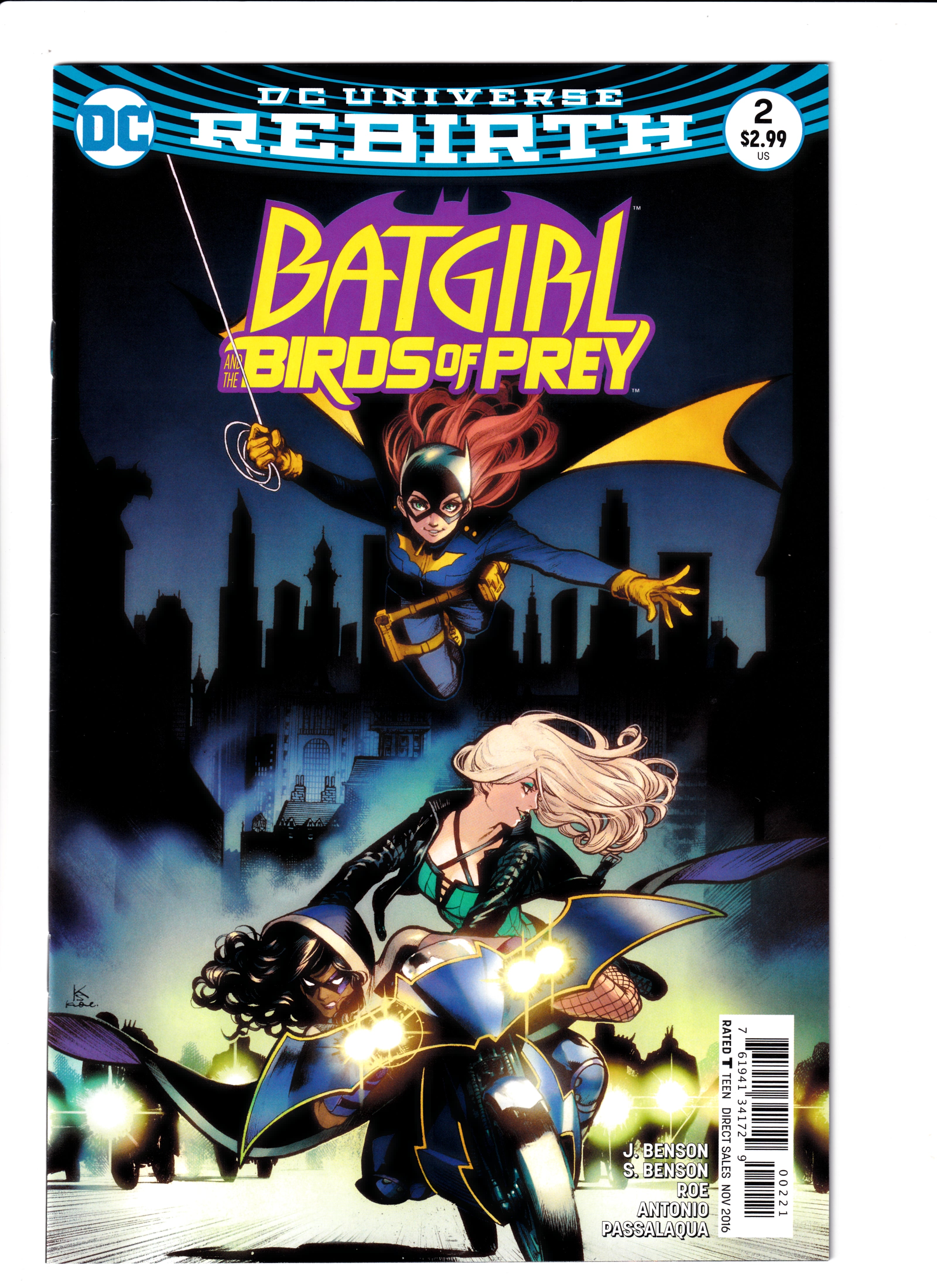 Batgirl & The Birds of Prey #2 B CVR NM (9.6) (2016)