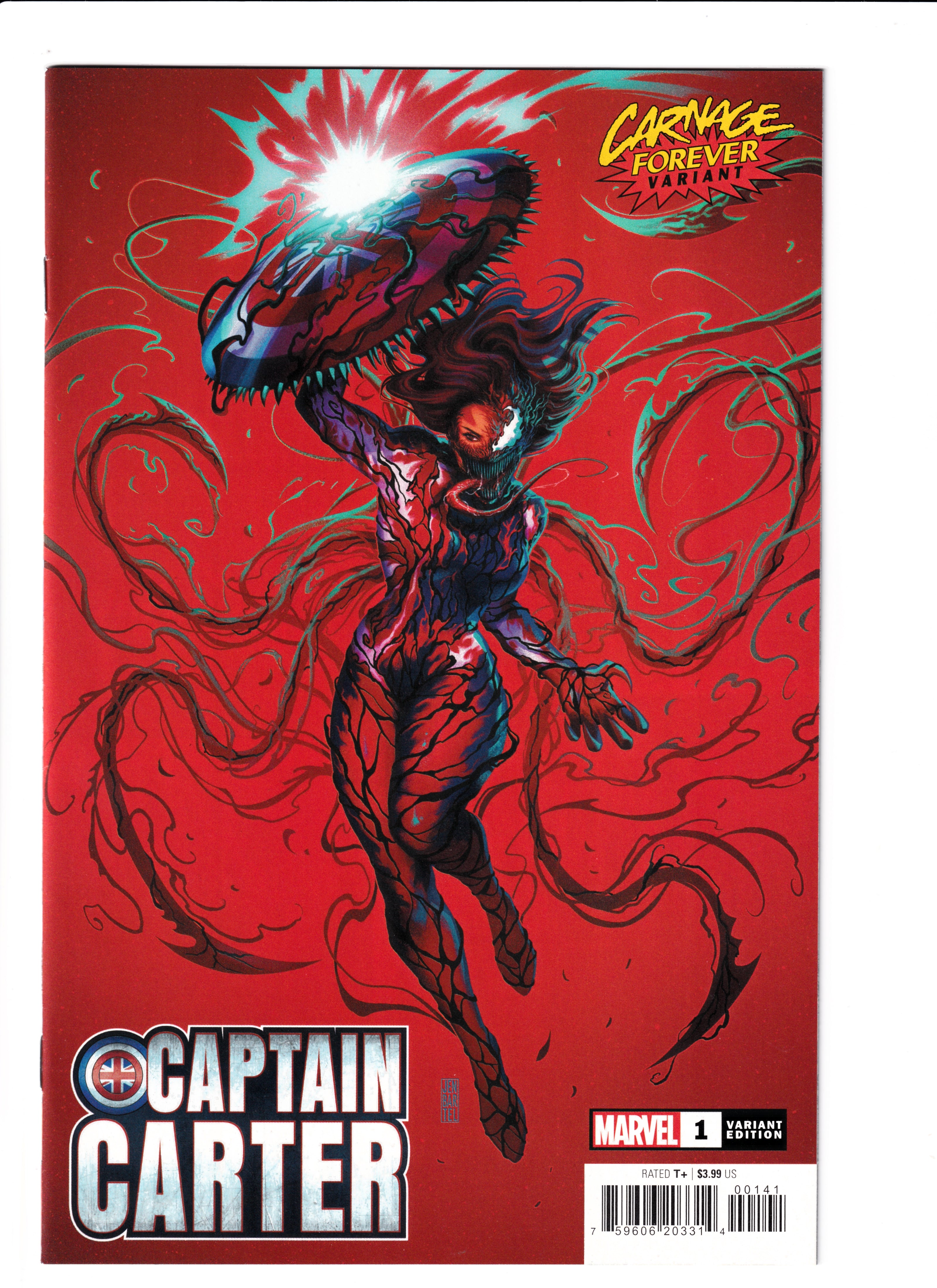 Captain Carter #1 Carnage Var. NM (9.8) (2022)