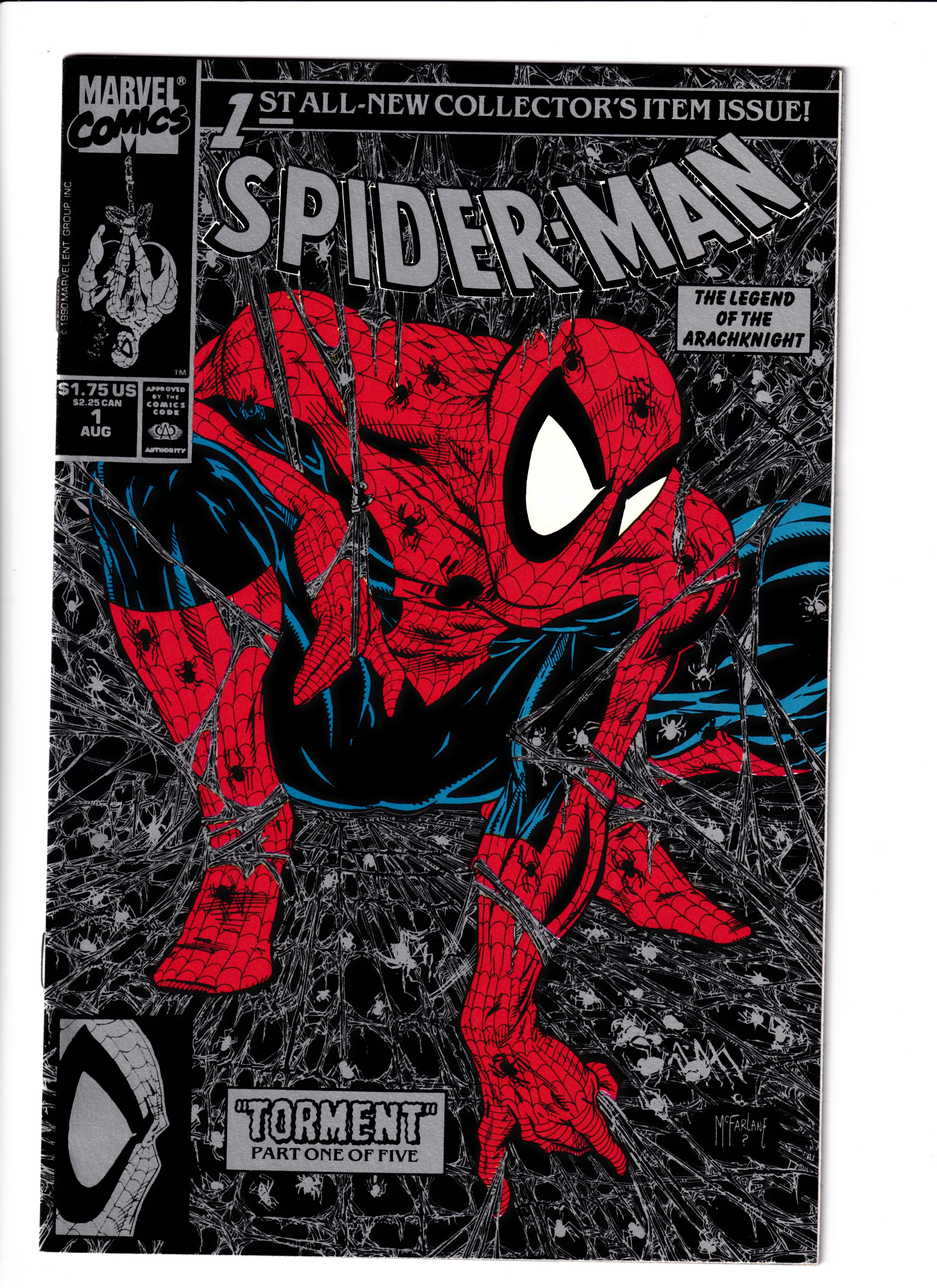 Spider-Man #1 Silver Var. NM (9.6) (1990)