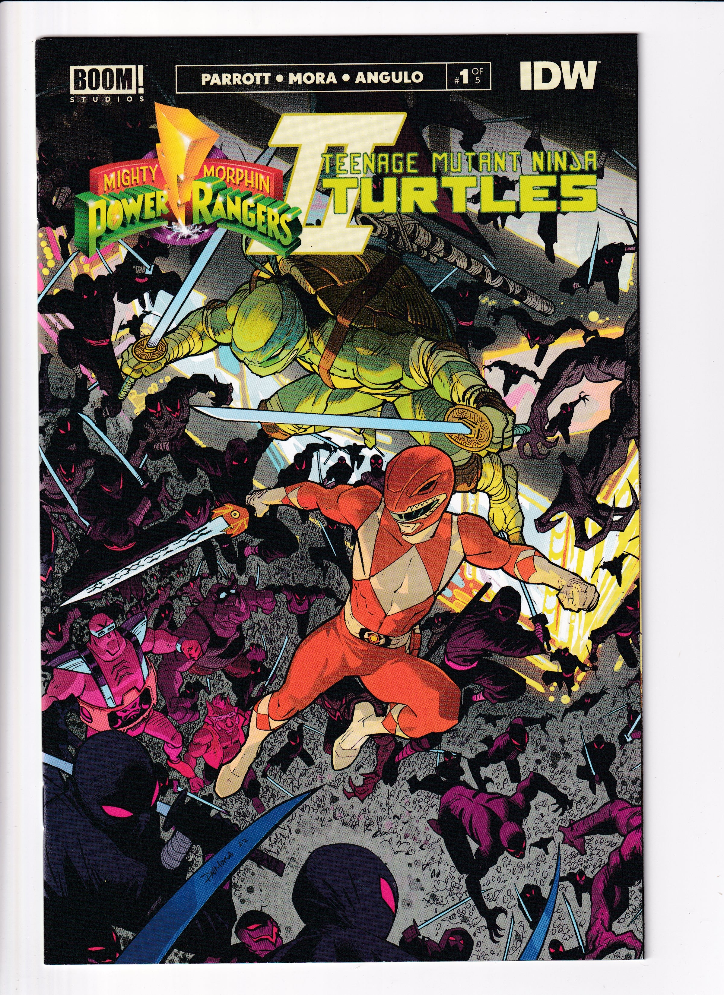 MIghty Morphin Power Ranges/TMNT II #1 Connecting CVR A Nm (9.8) (2022)
