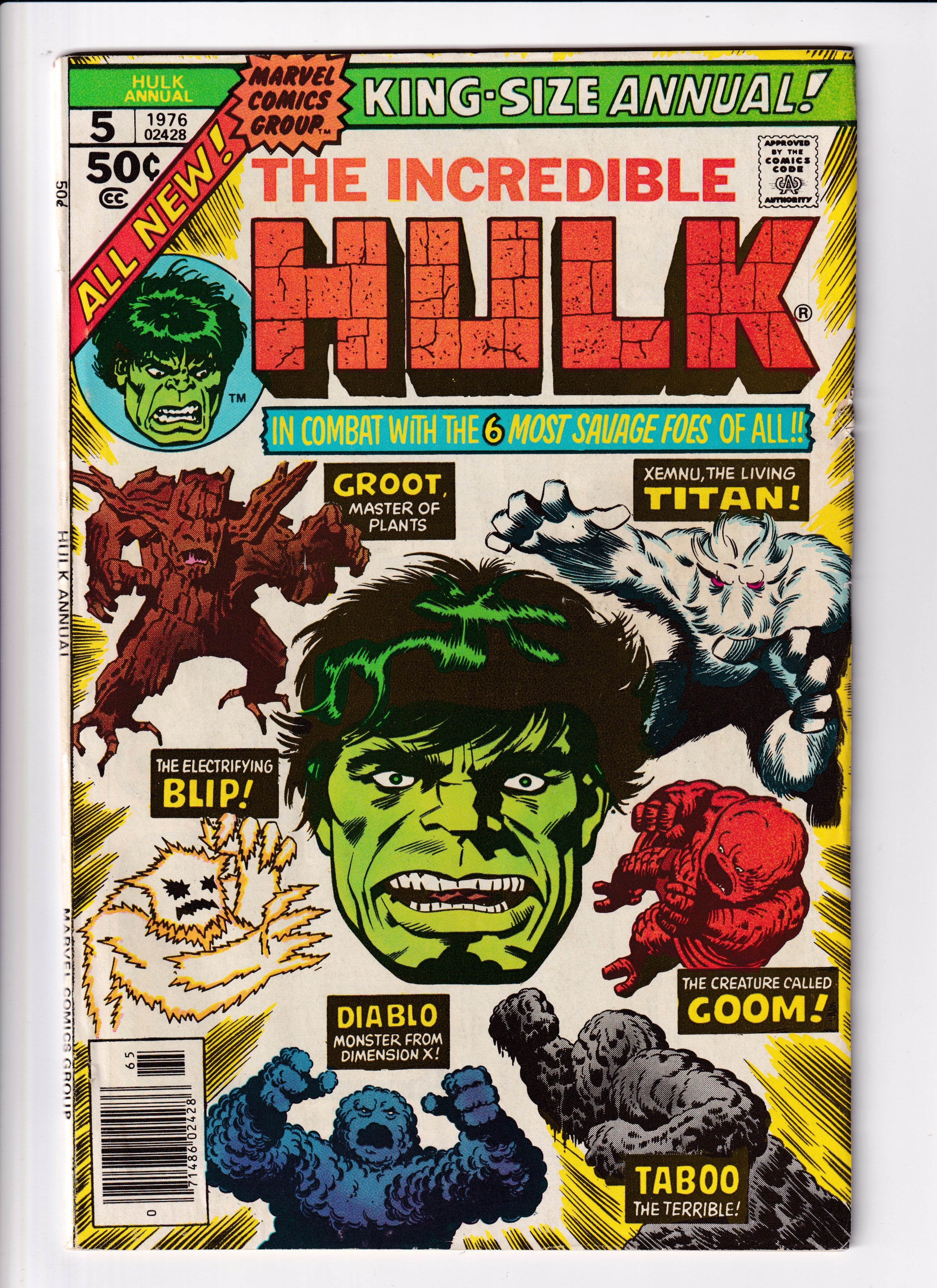 Incredible Hulk Annual #5 Low Grade (1976)