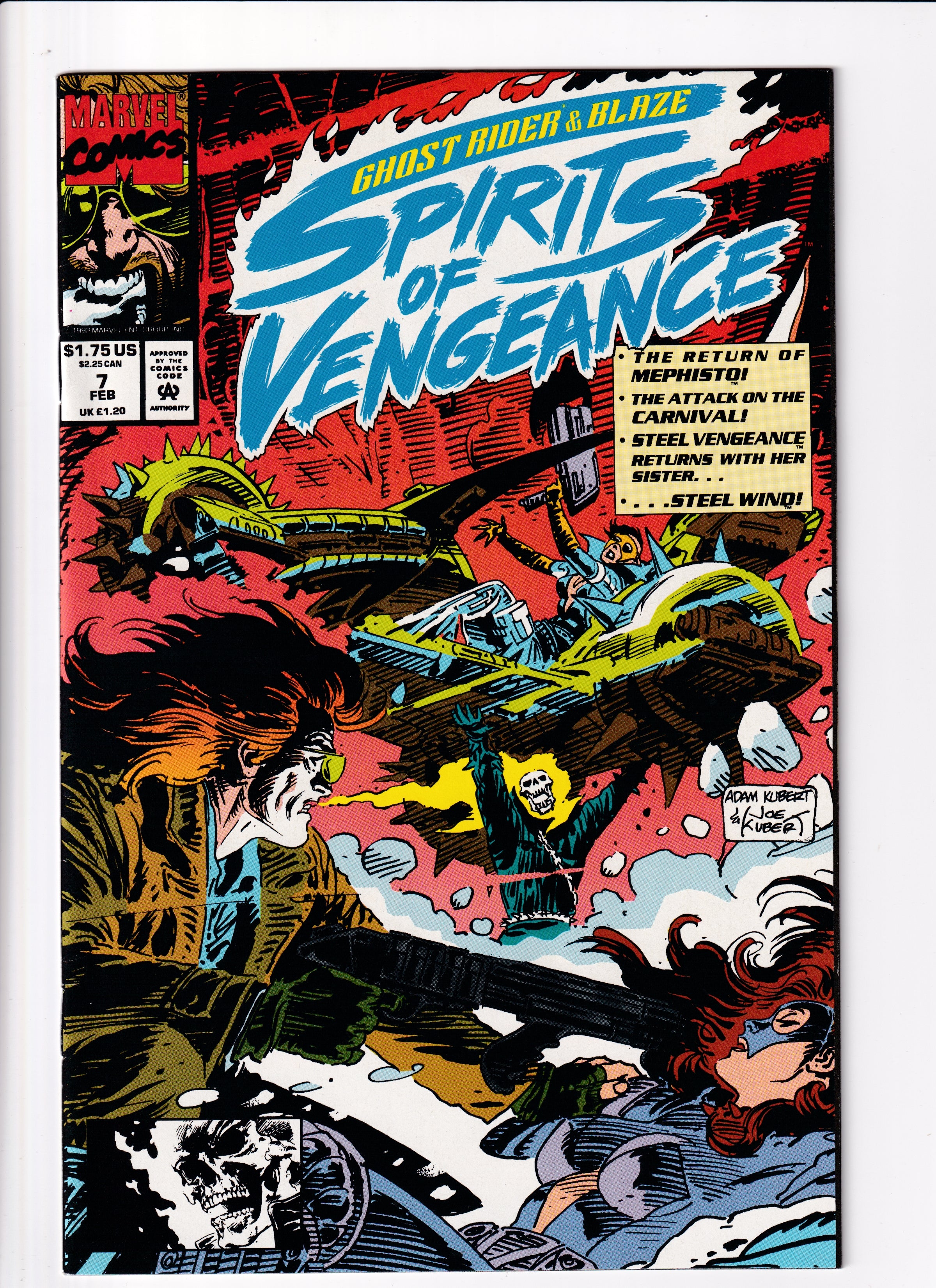Ghost Rider/Blaze Spirits of Vengeance #7 NM (9.2) (1992)