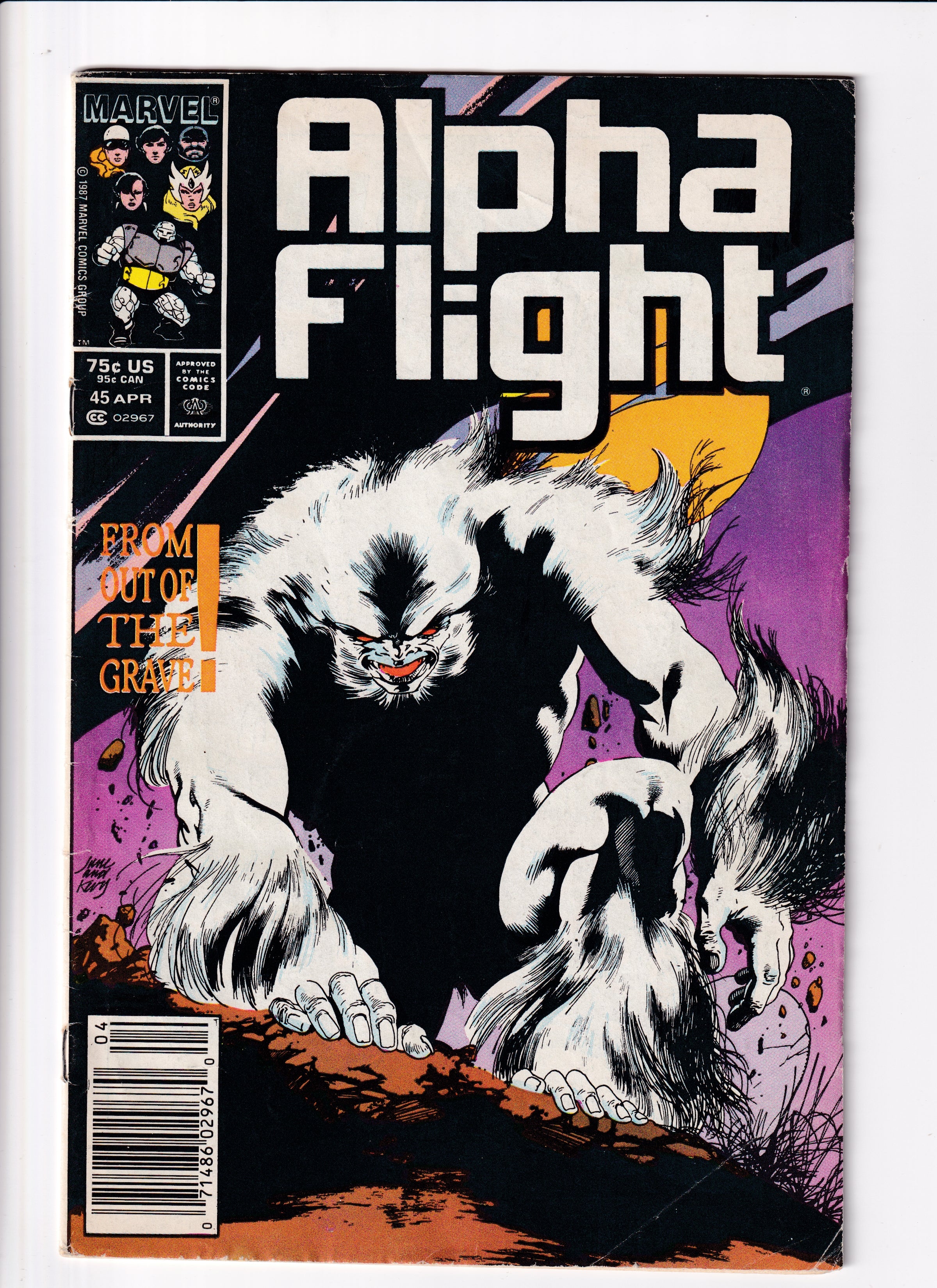 Alpha Flight #45 Newsstand Low Grade (1987)