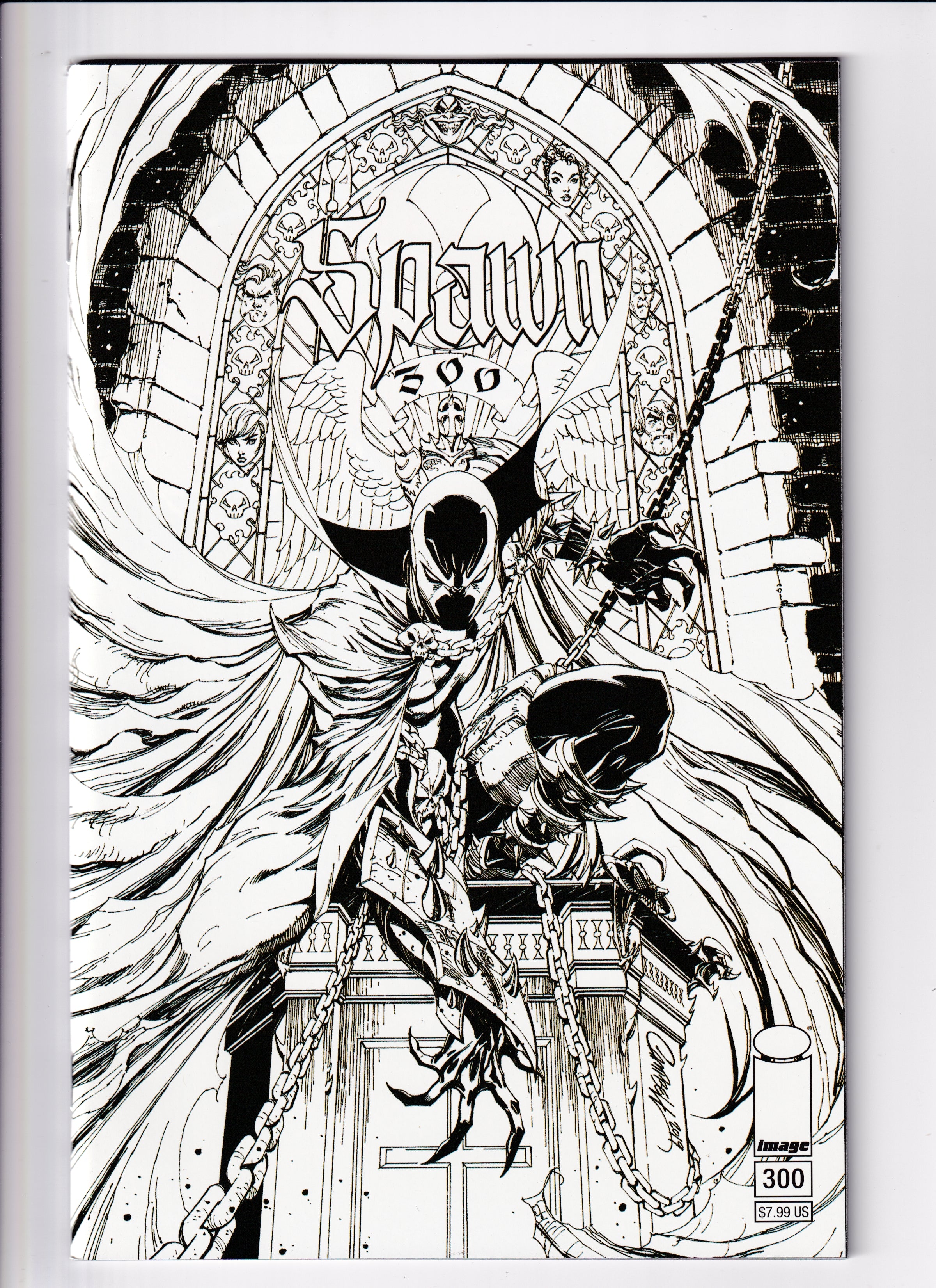 Spawn #300 Campbell B&W Var NM (9.8) (2019)