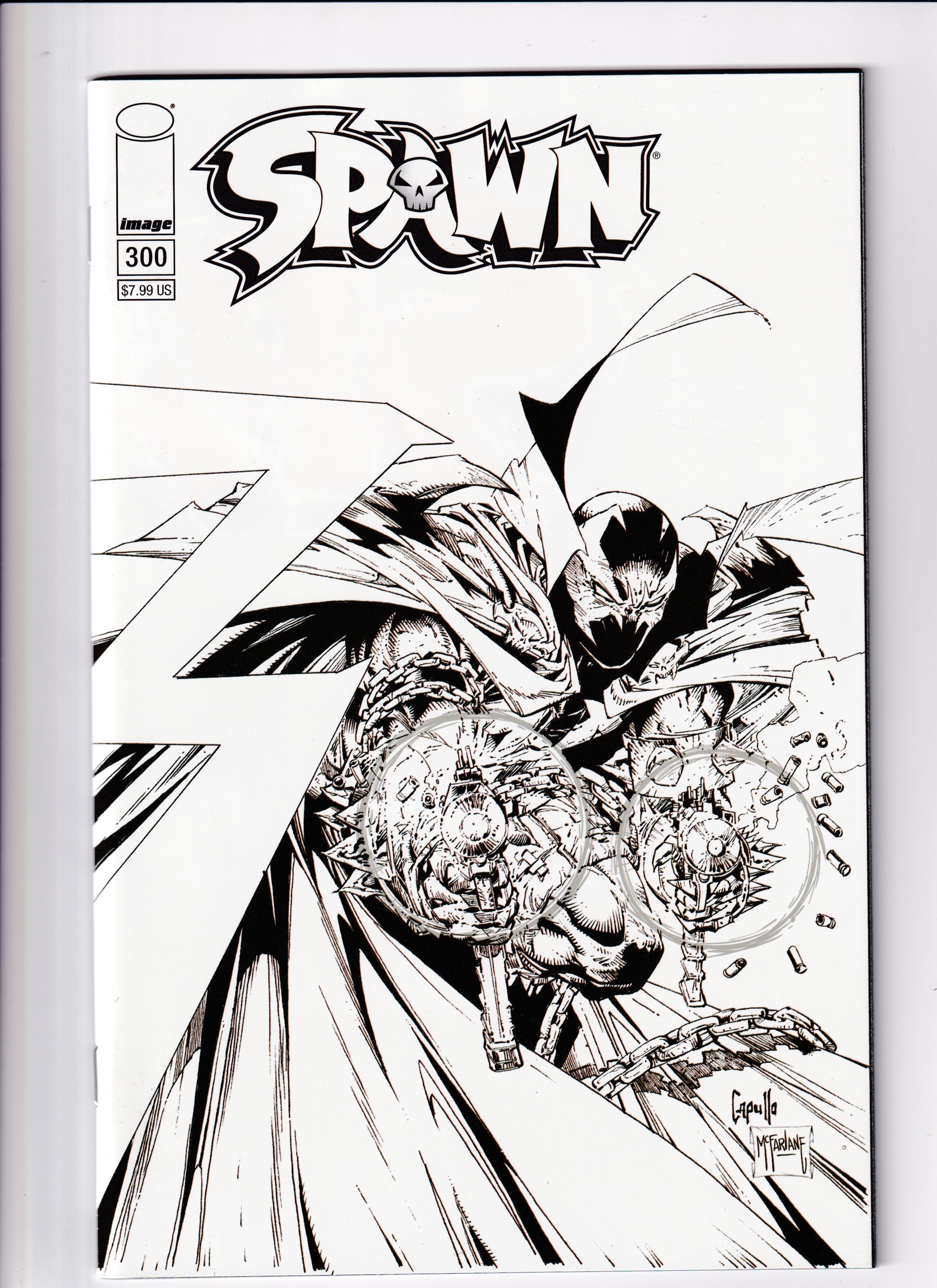Spawn #300 Capullo McFarlane B&W Var NM (9.8) (2019)