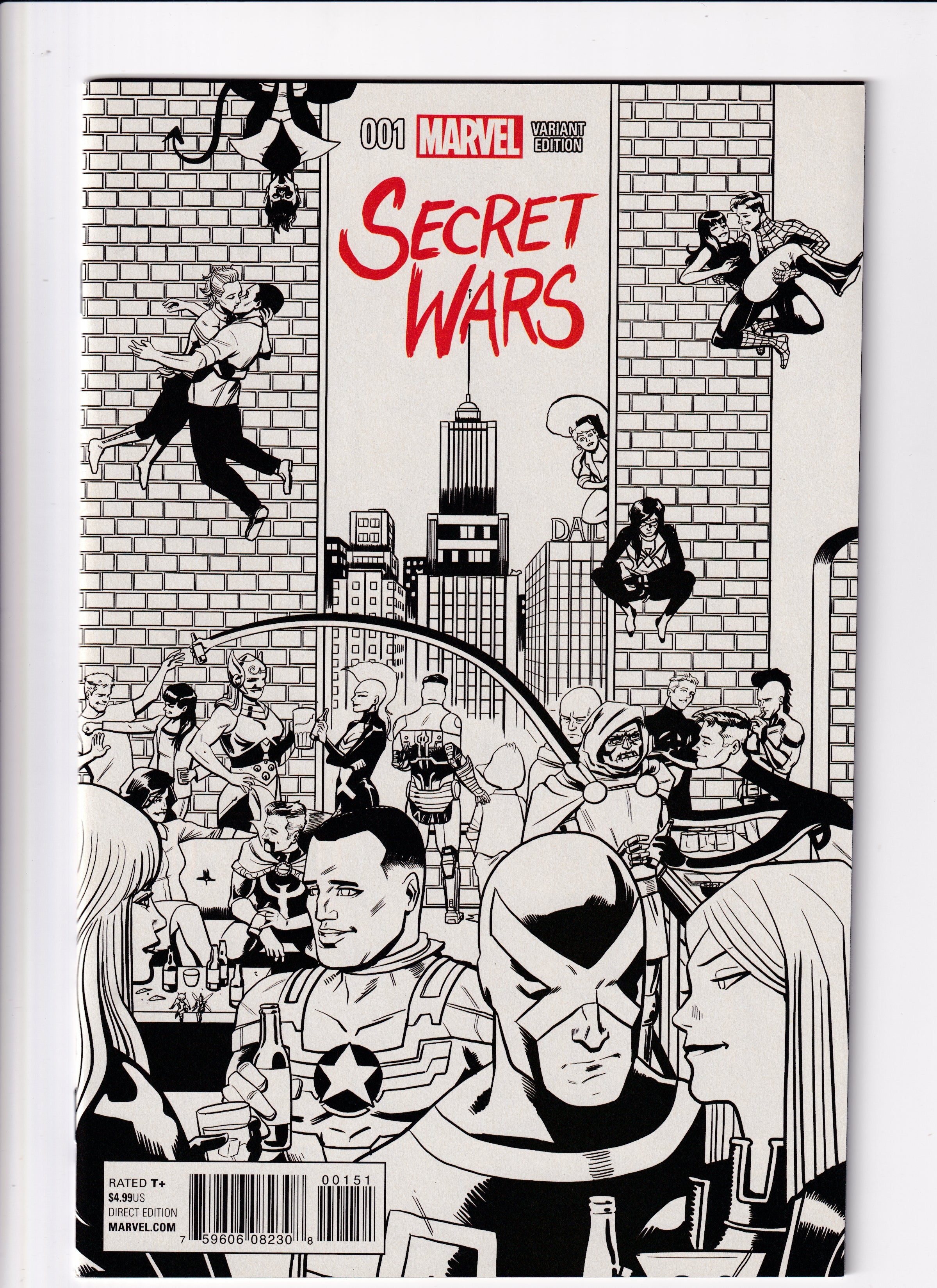 Secret Wars #1 B&W 1 Per Store Var. NM (9.6) (2015)