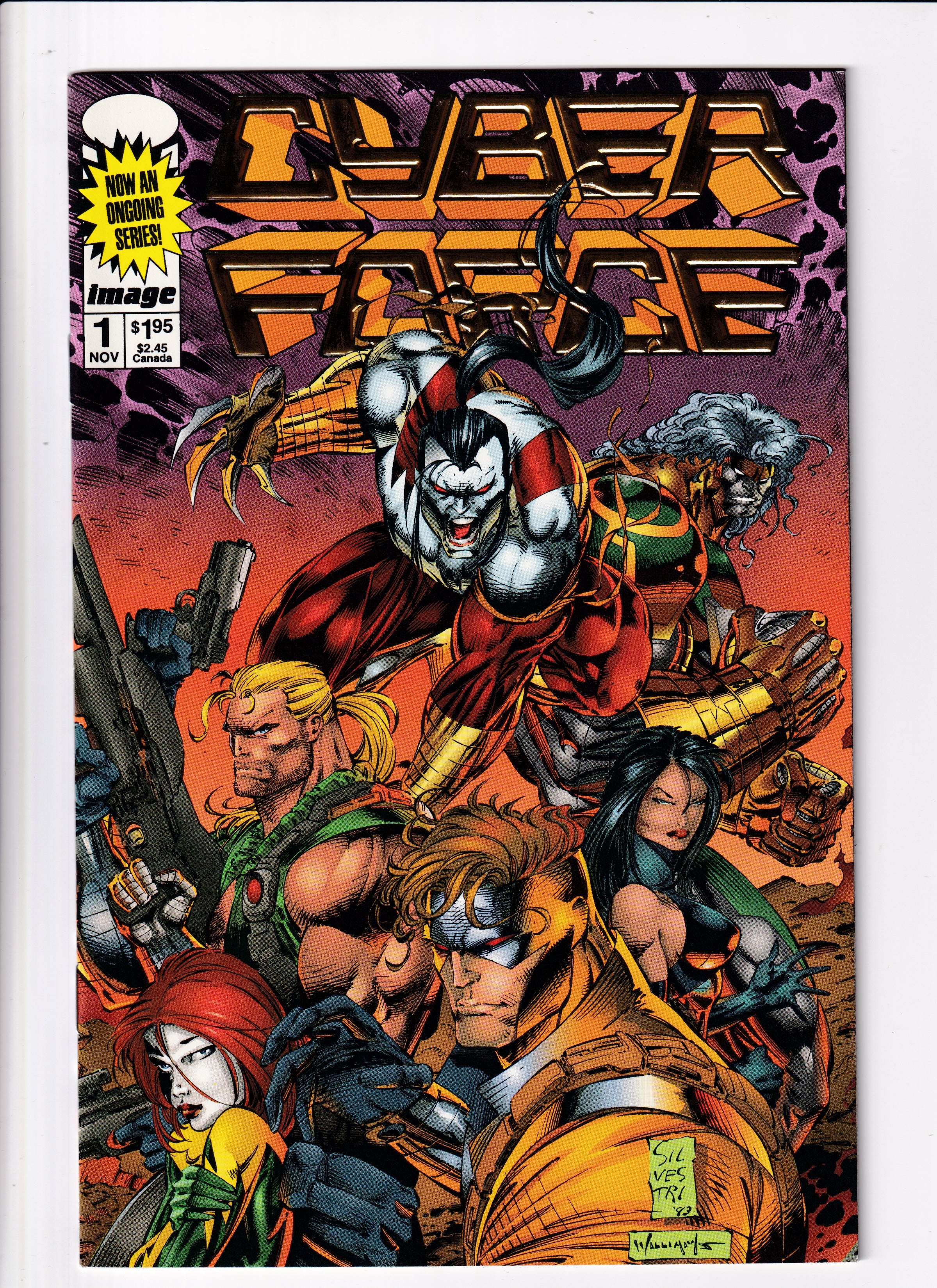 Cyber Force #1 Gold Var NM (9.4) (1993)