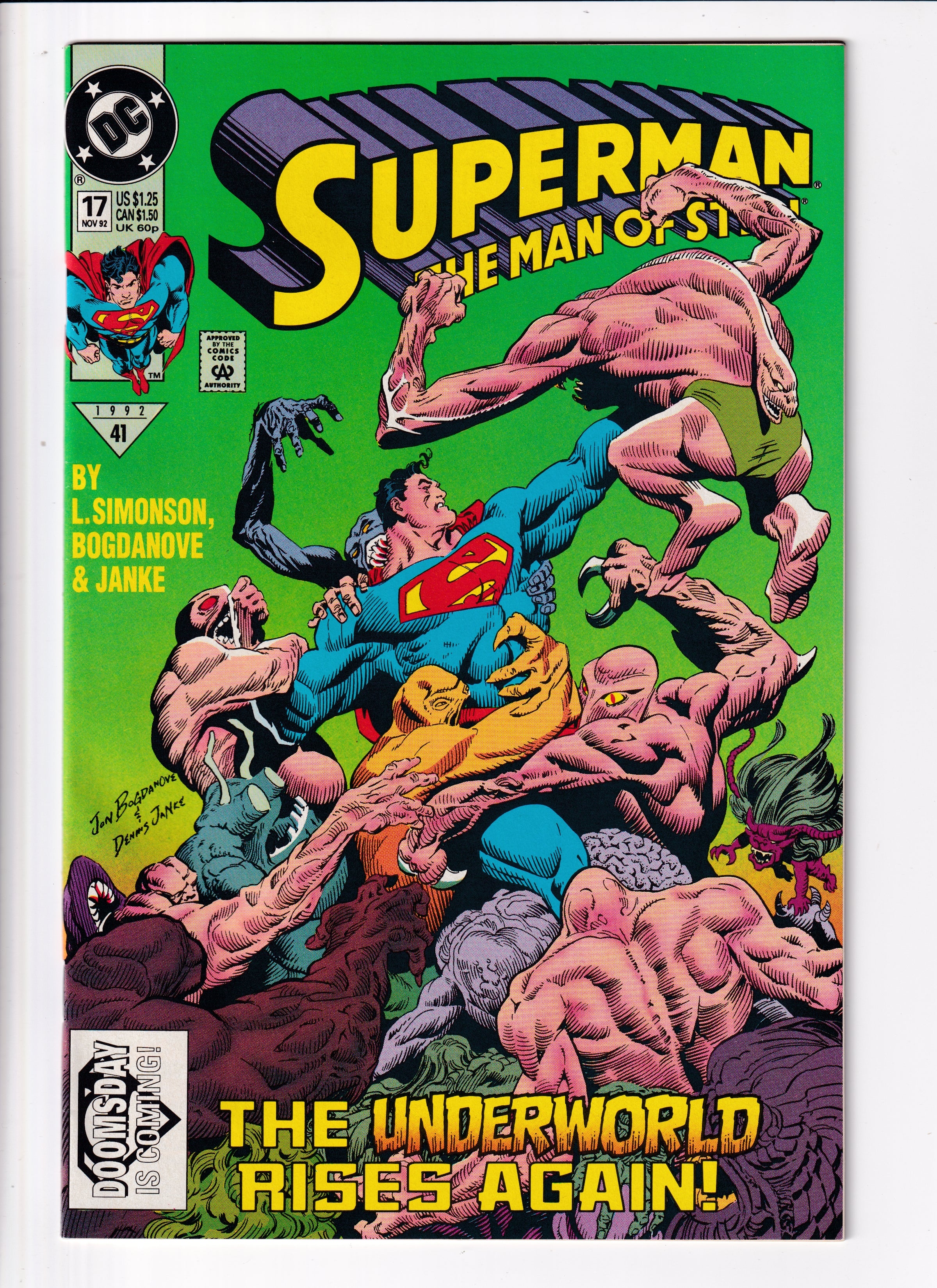 Superman Man of Steel #17 NM (9.2) (1992)