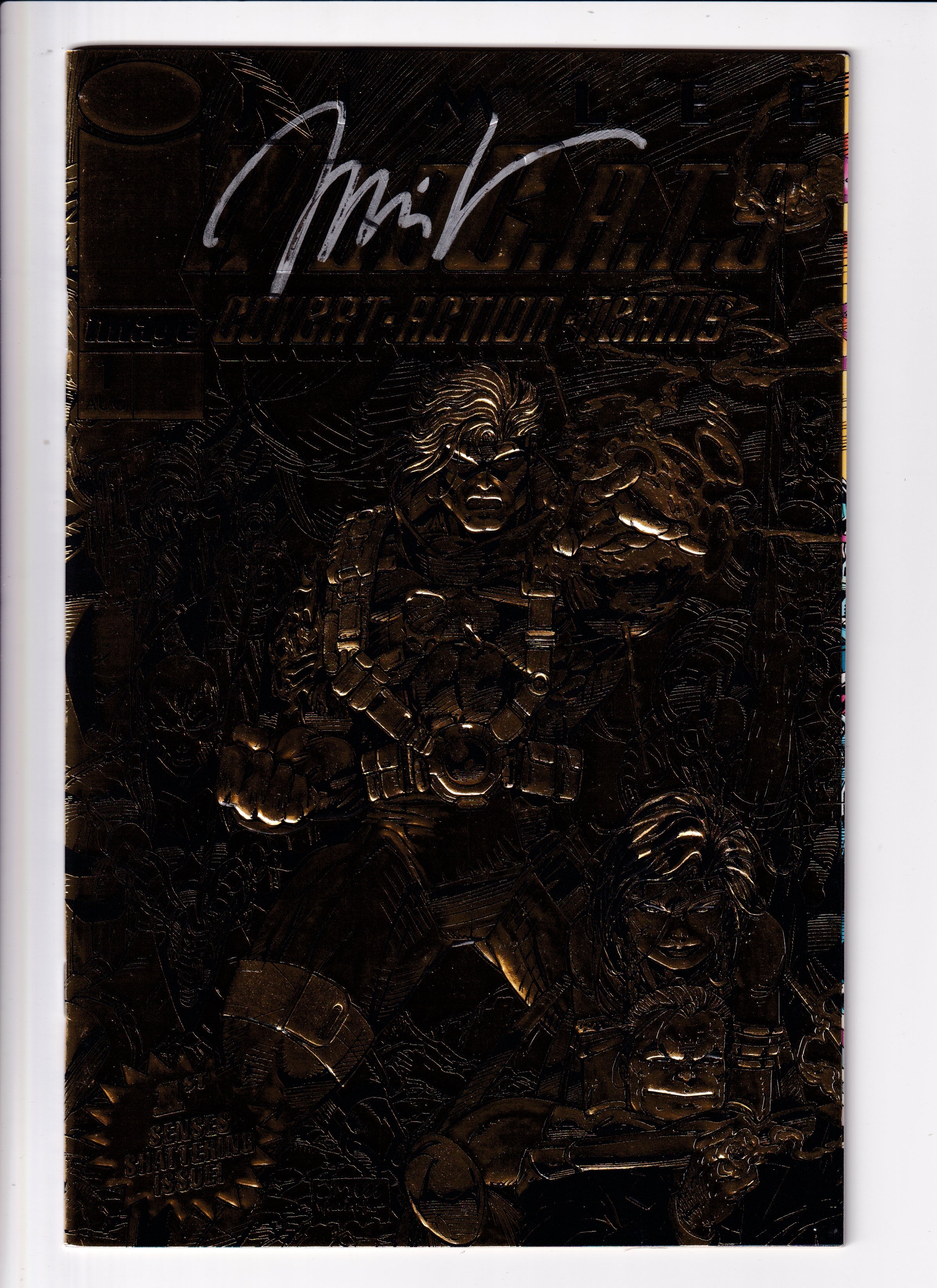 Wild.C.A.T.S. #1 Gold Var Signed Jim Lee NM (9.4) (1992)
