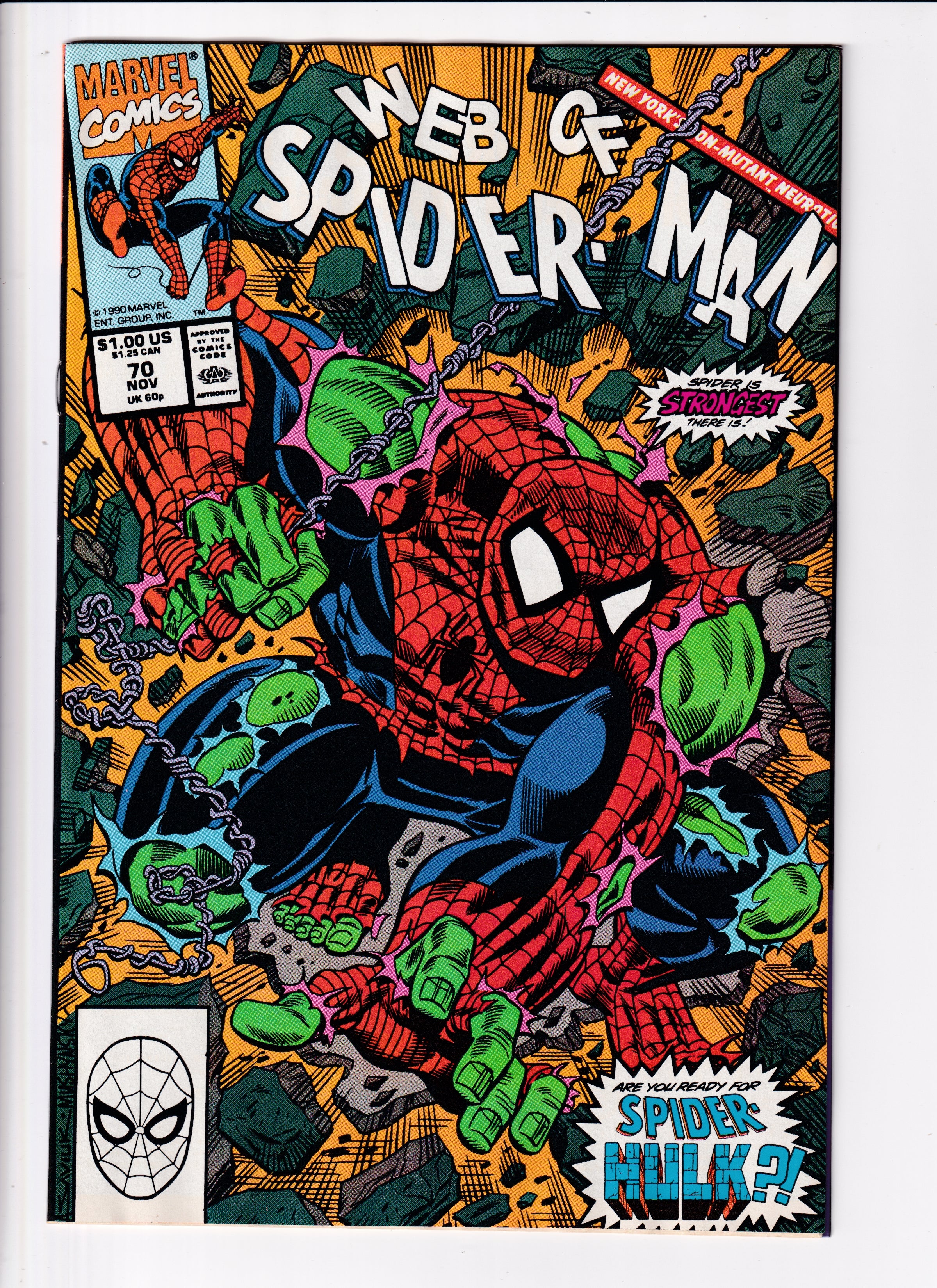 Web of Spider-Man #70 VF (8.5) (1990)