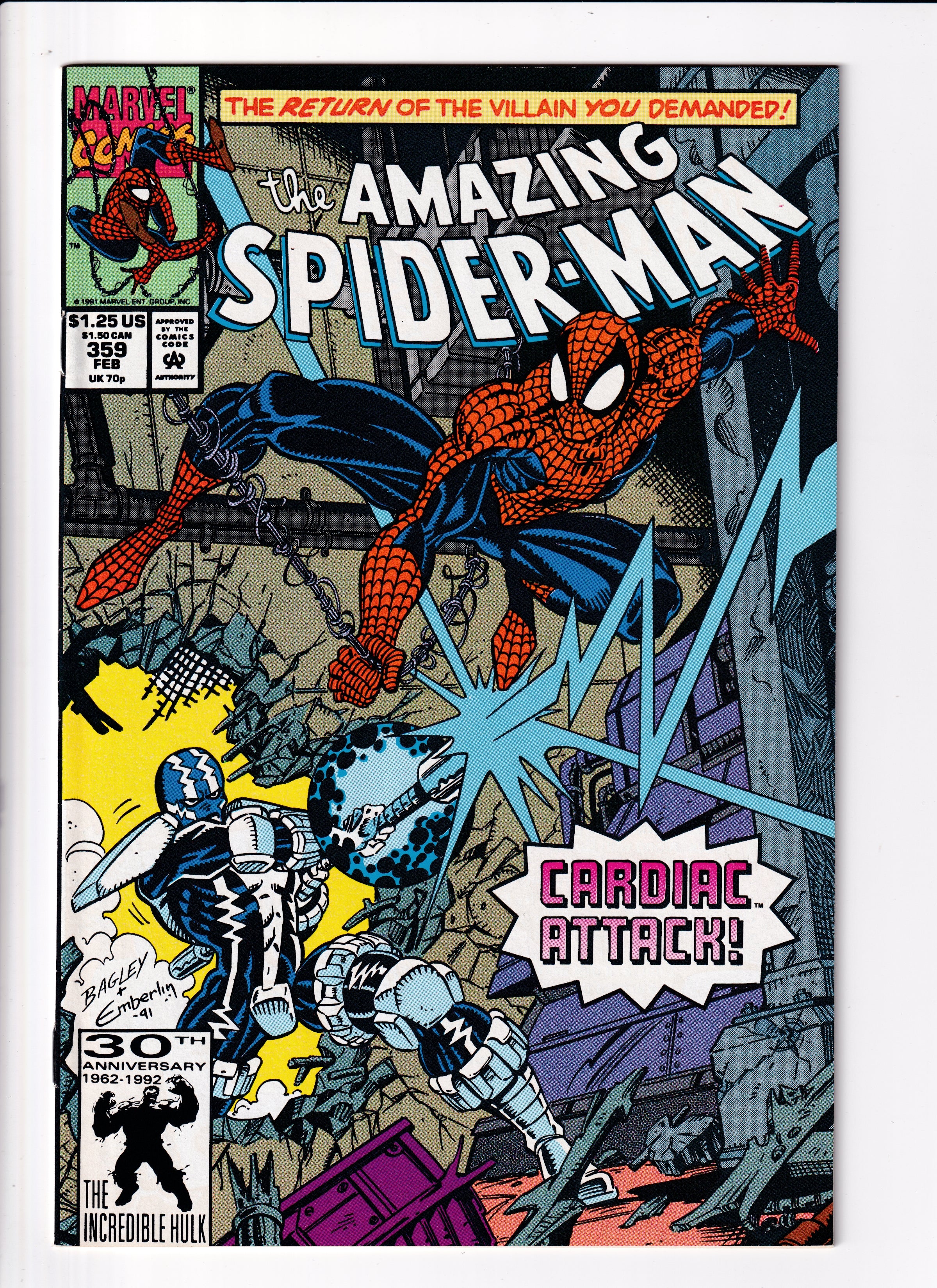 Amazing Spider-Man #359 VF (8.5) (1992)