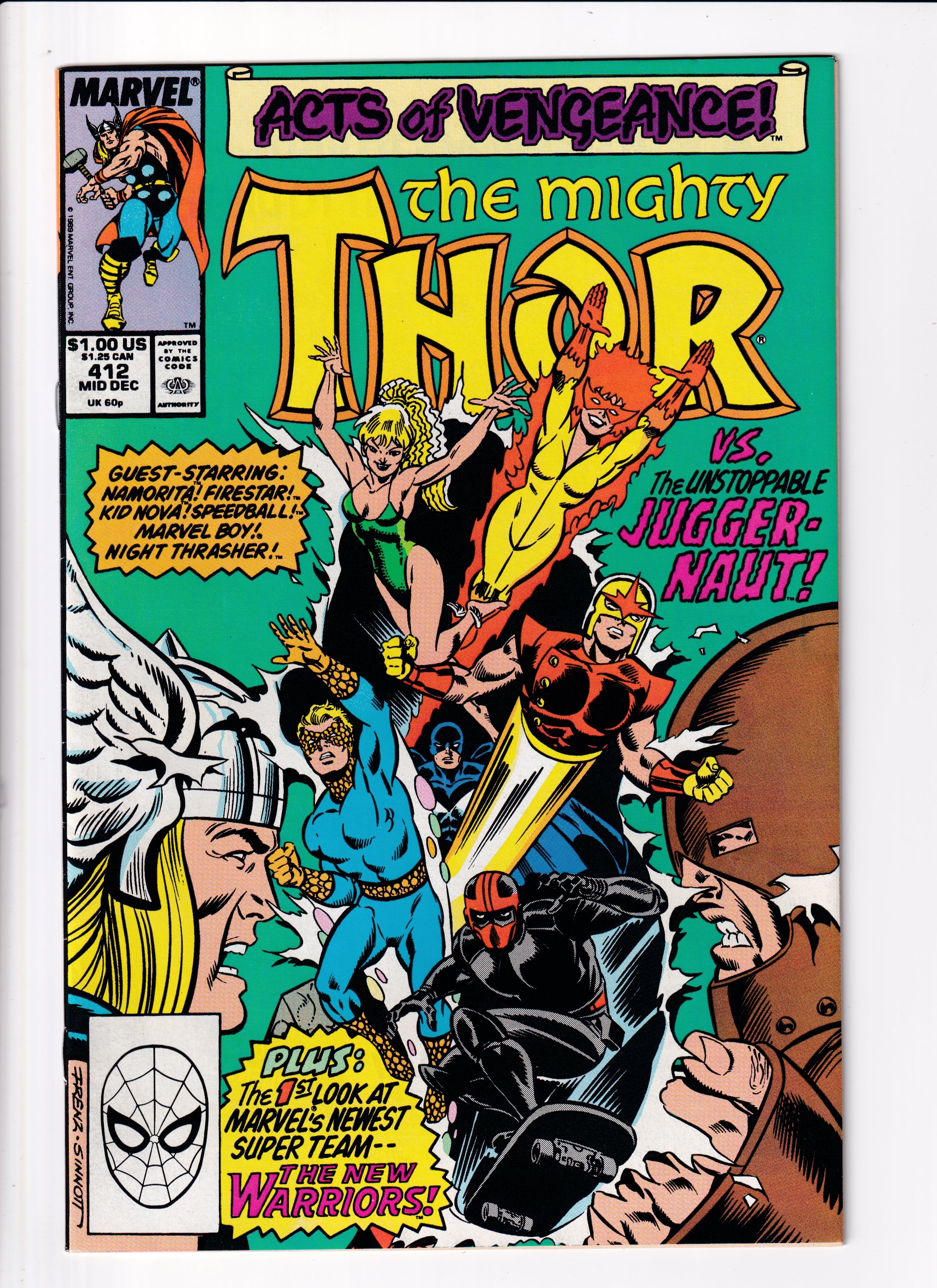 The Mighty Thor #412 NM (9.0) (1989)