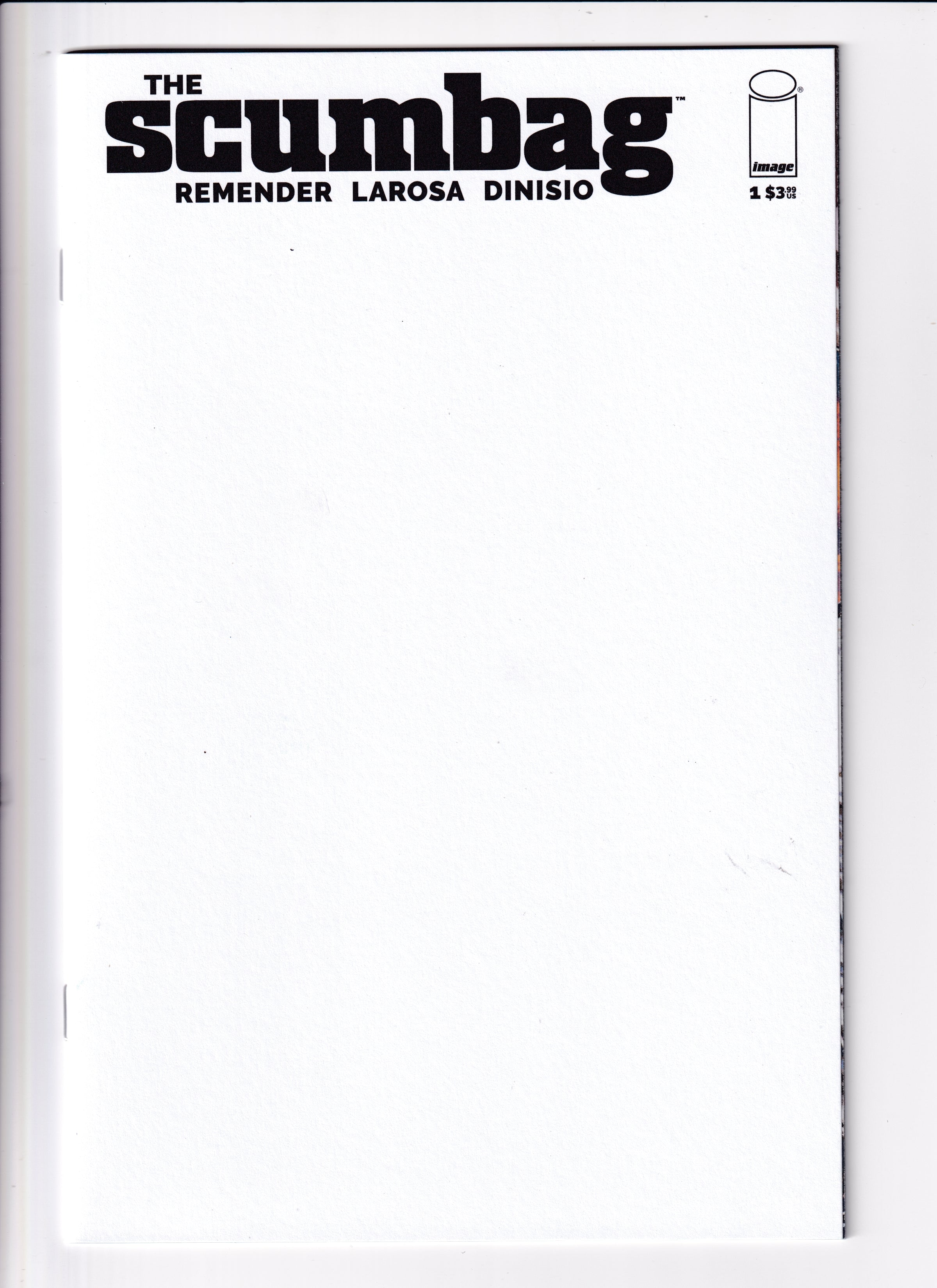 Scumbag #1 Blank Variant NM (9.6) (2020)