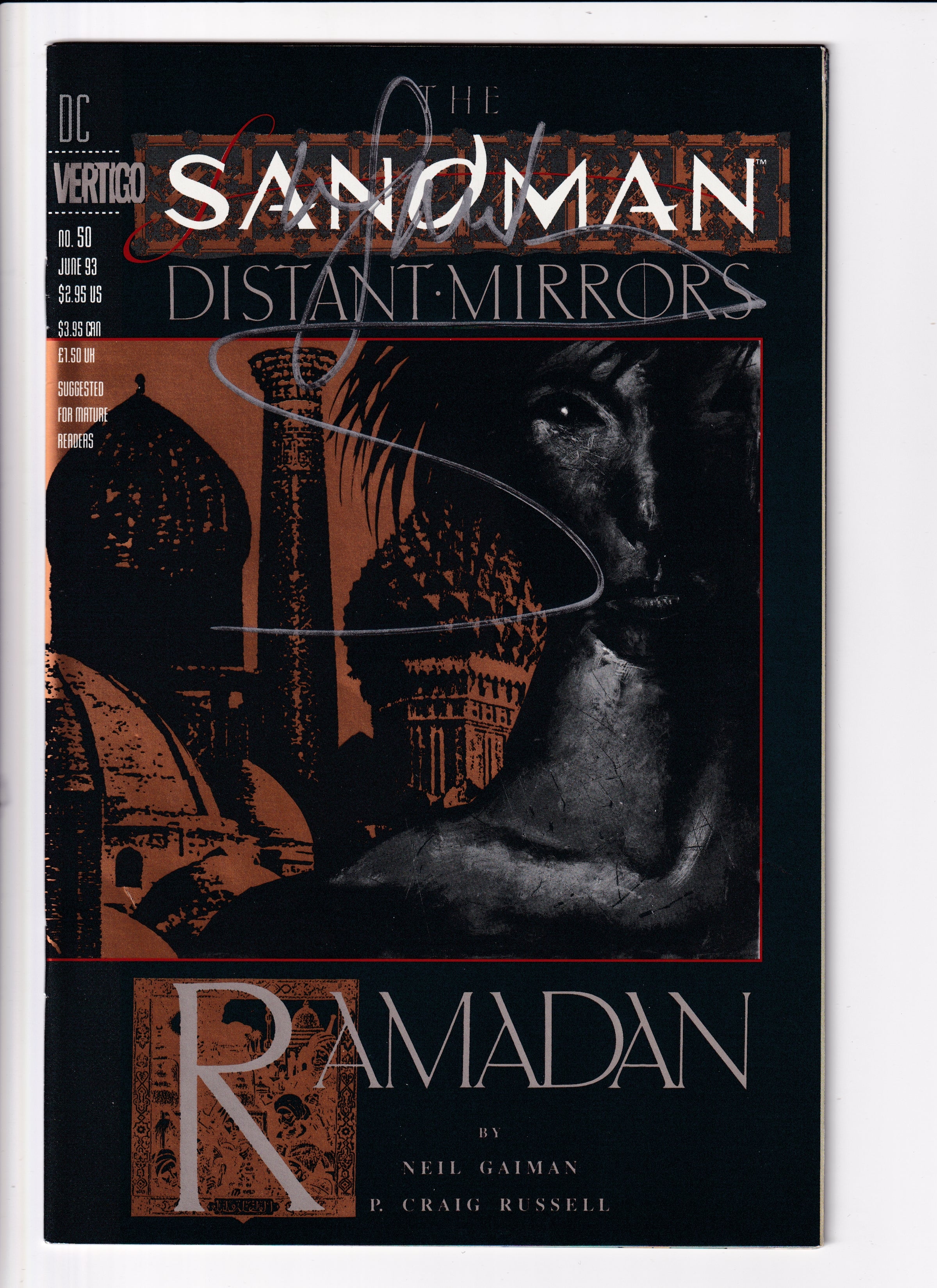 Sandman #50 Signed Neil Gaiman NM (9.2) (1993)