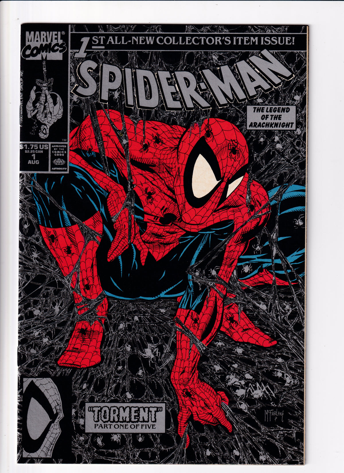 Spider-Man #1 Silver Var. NM (9.8) (1990)