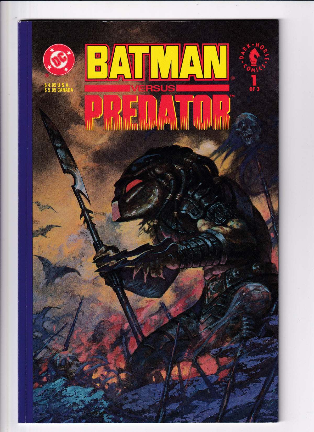 Batman Vs Predator #1-3 Prestige Covers NM (9.4) (1992)