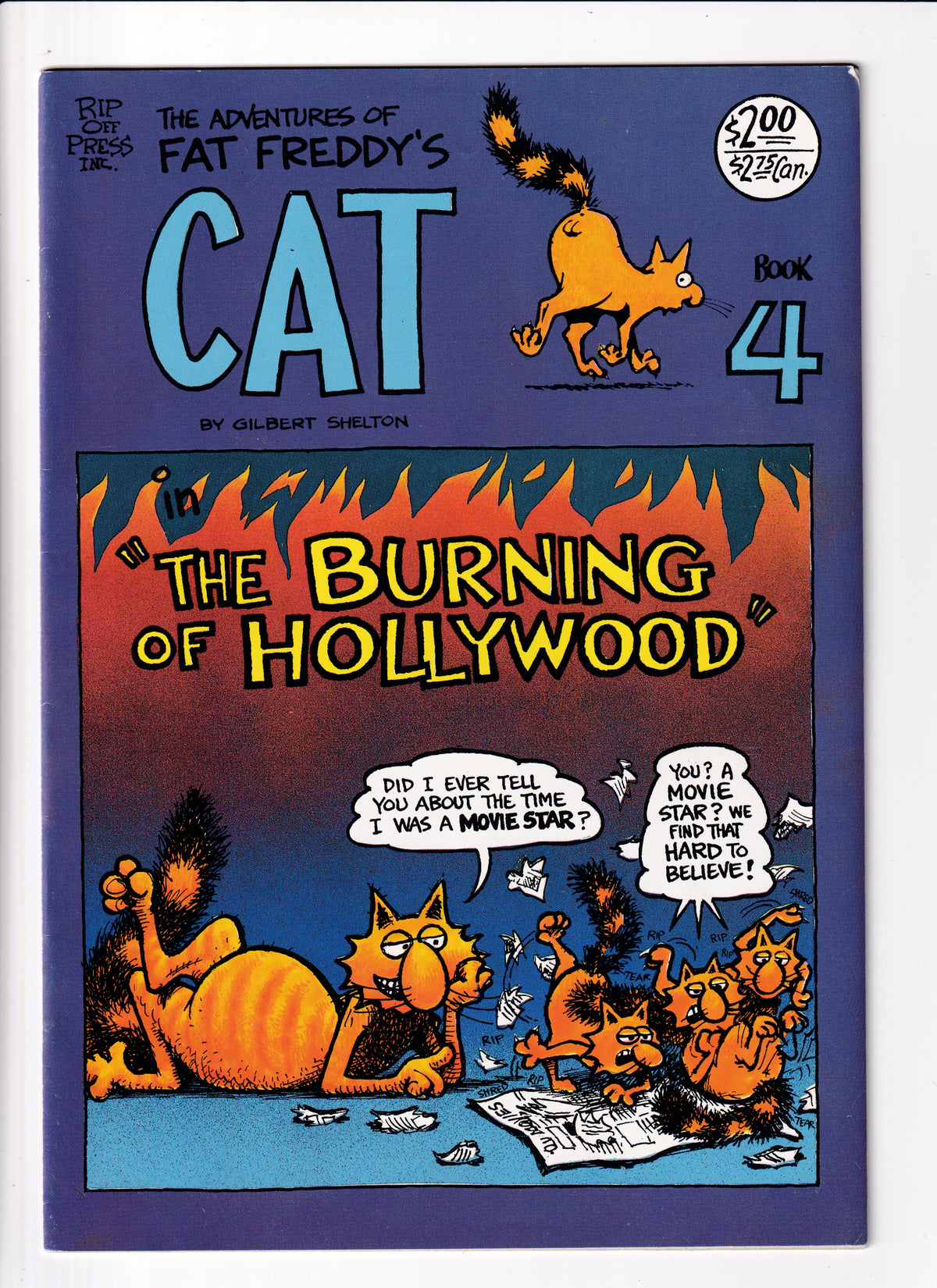 Adventures of Fat Freddy's Cat #4 5th Print VF (7.5) (1988)