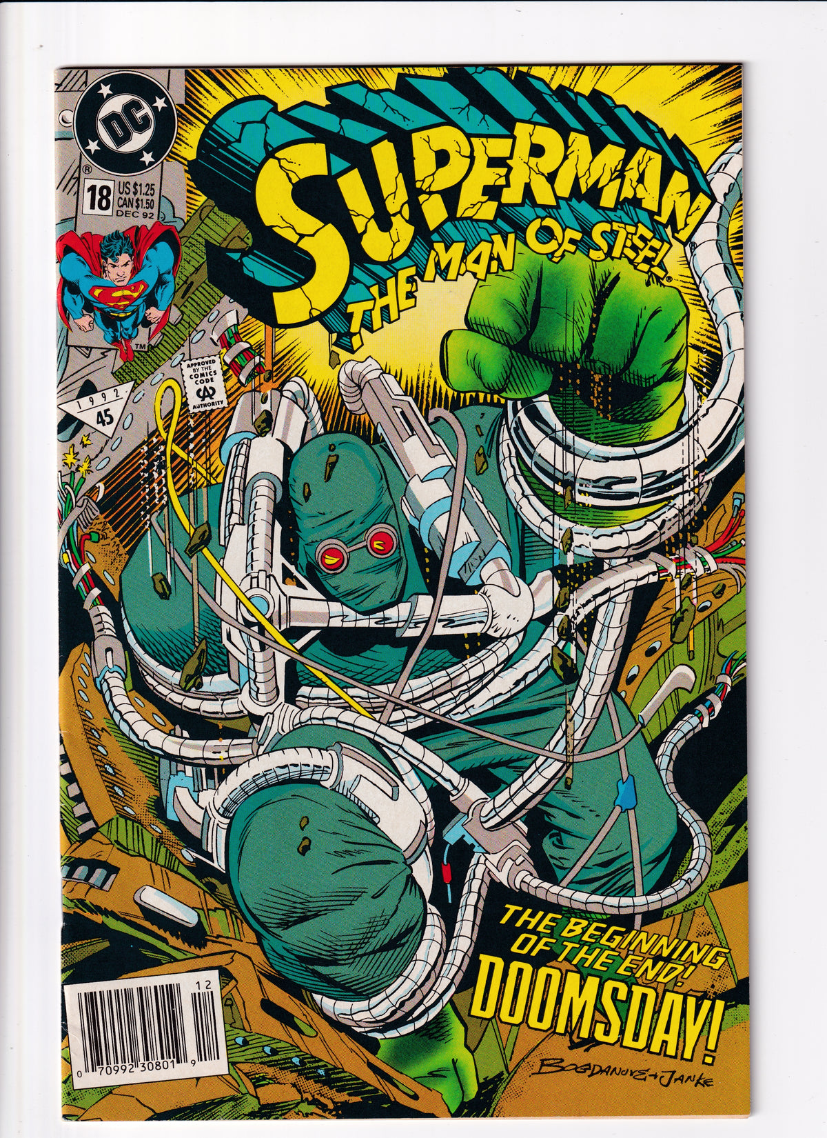 Superman: Man of Steel #18 Newsstand FN (7.0) (1992)