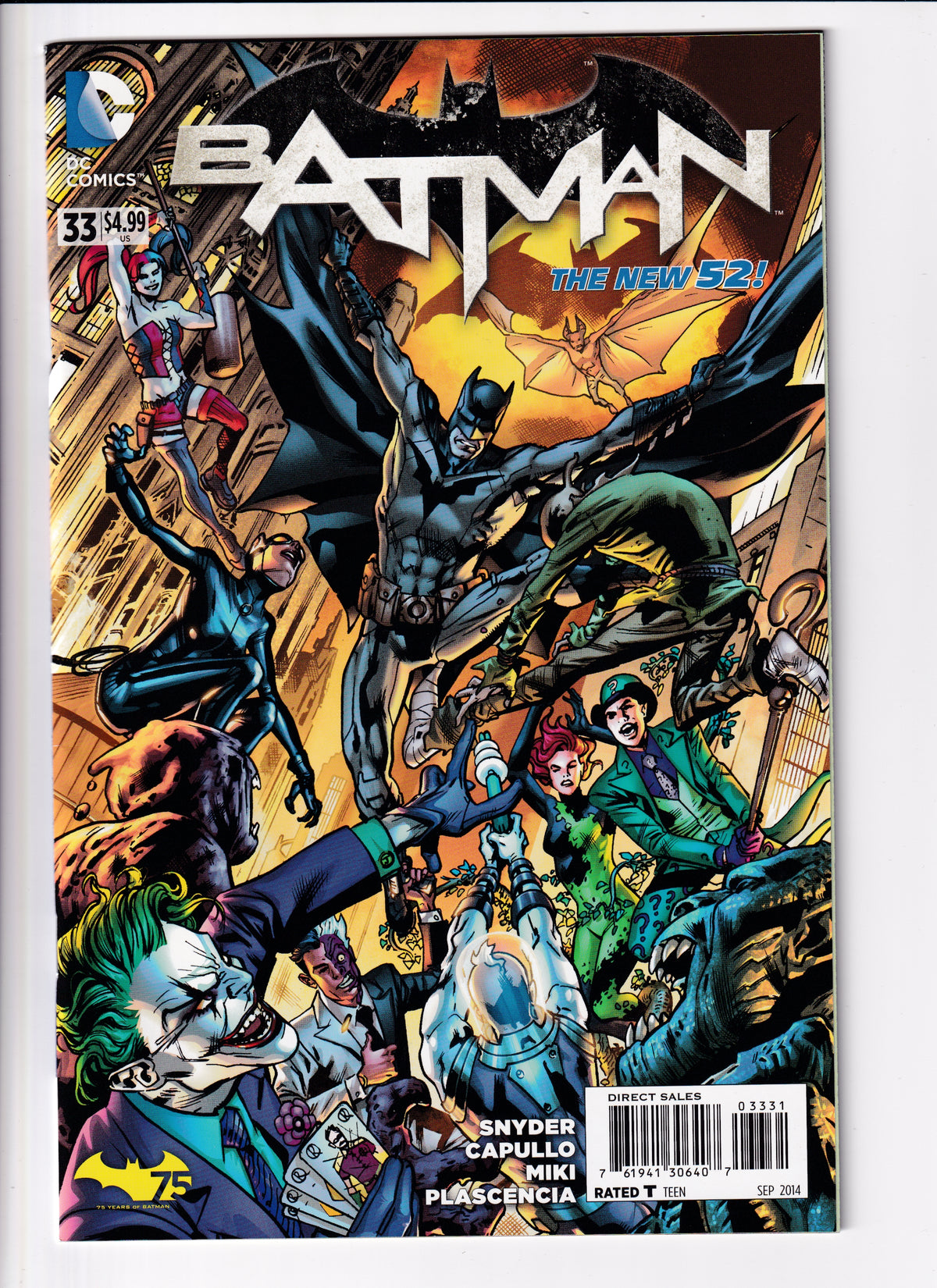 Batman #33 75th Ann Var NM (9.0) (2014)