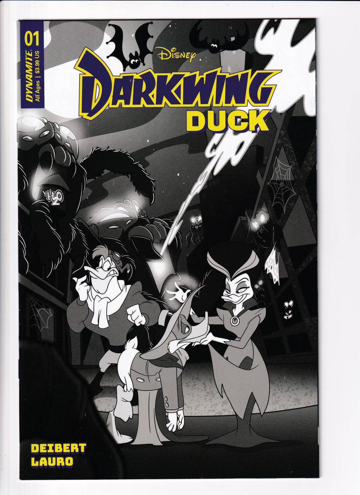 Darkwing Duck #1 1:10 B&W Variant NM (9.4) (2023)